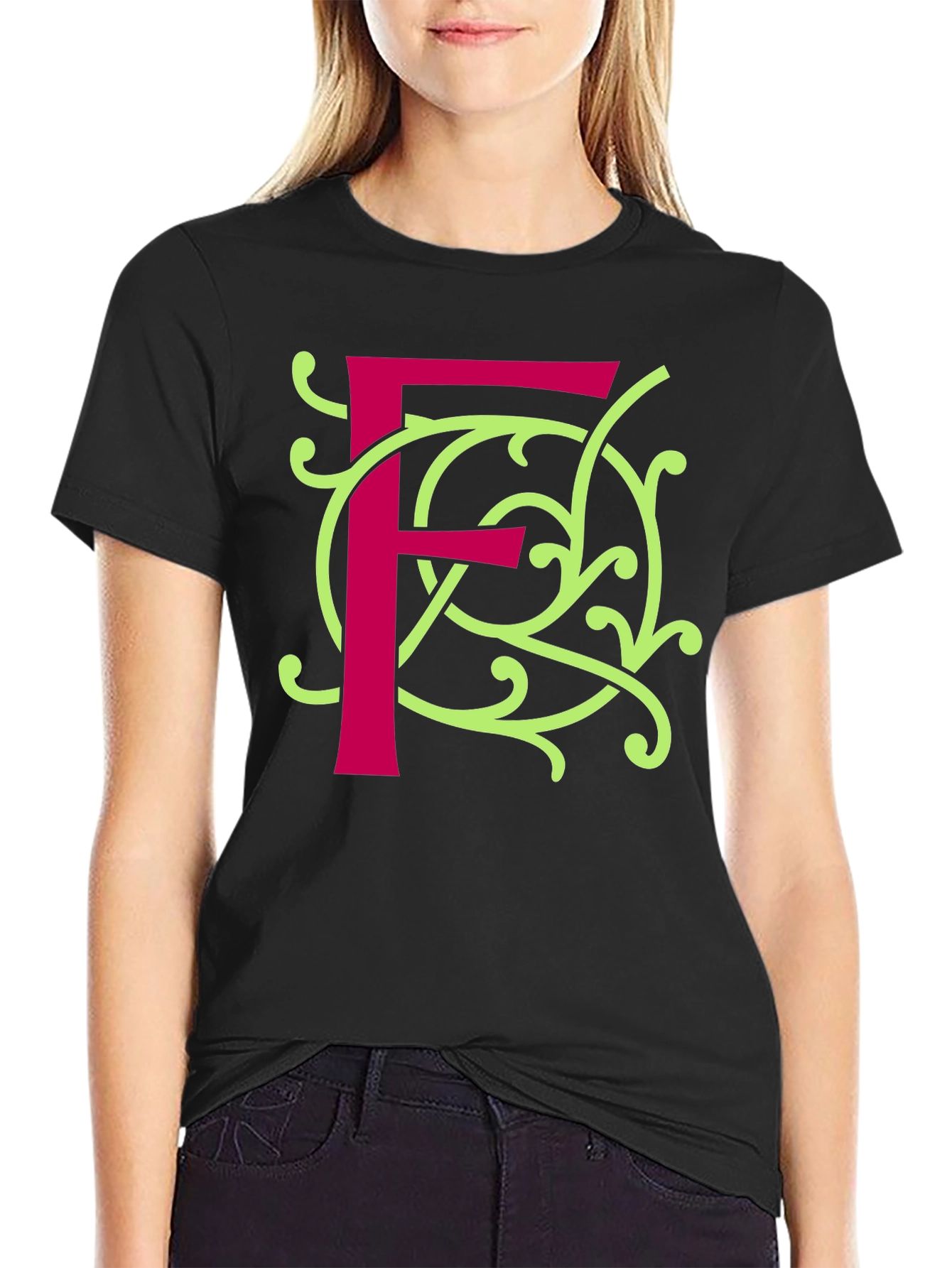 Letter F Graphic Tee - Unique Design