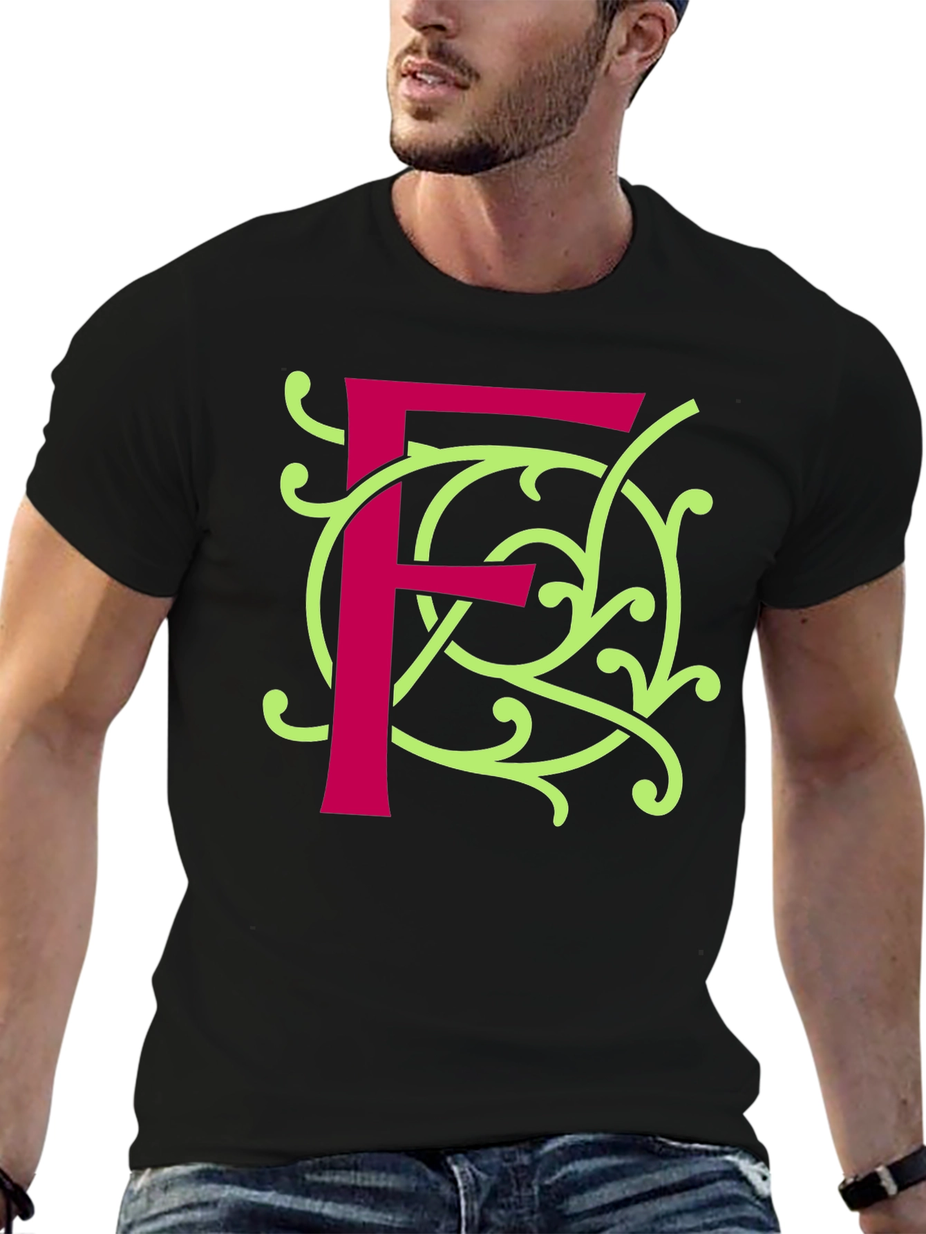 Letter F Graphic Tee - Unique Design
