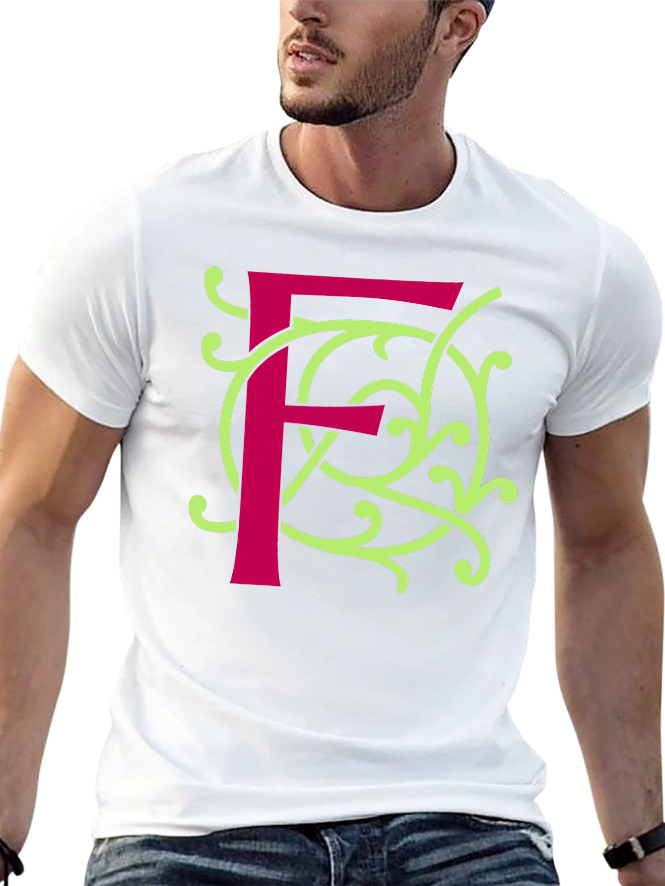 Letter F Graphic Tee - Unique Design
