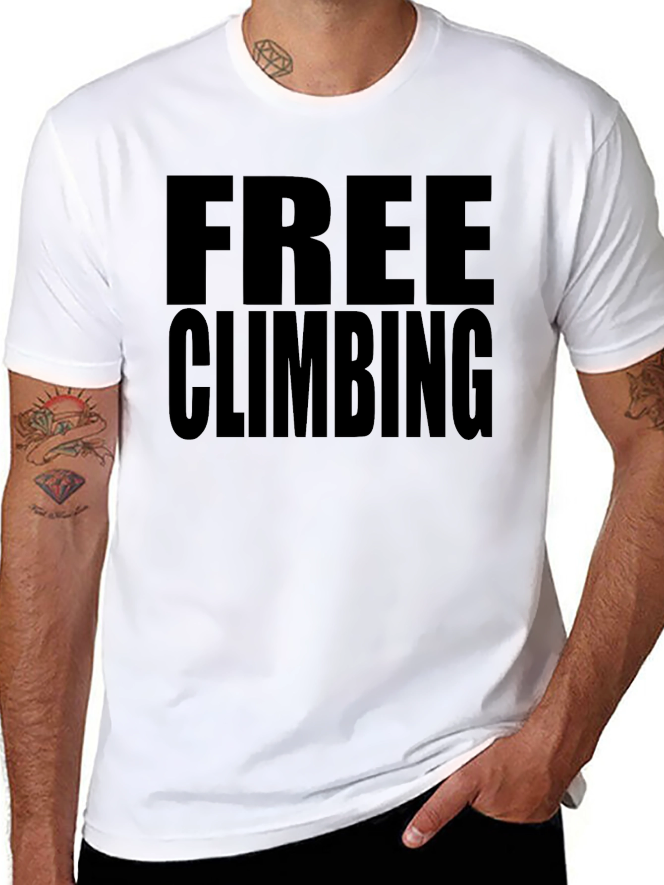 Free Climbing Graphic T-Shirt - Rock Climbing Tee