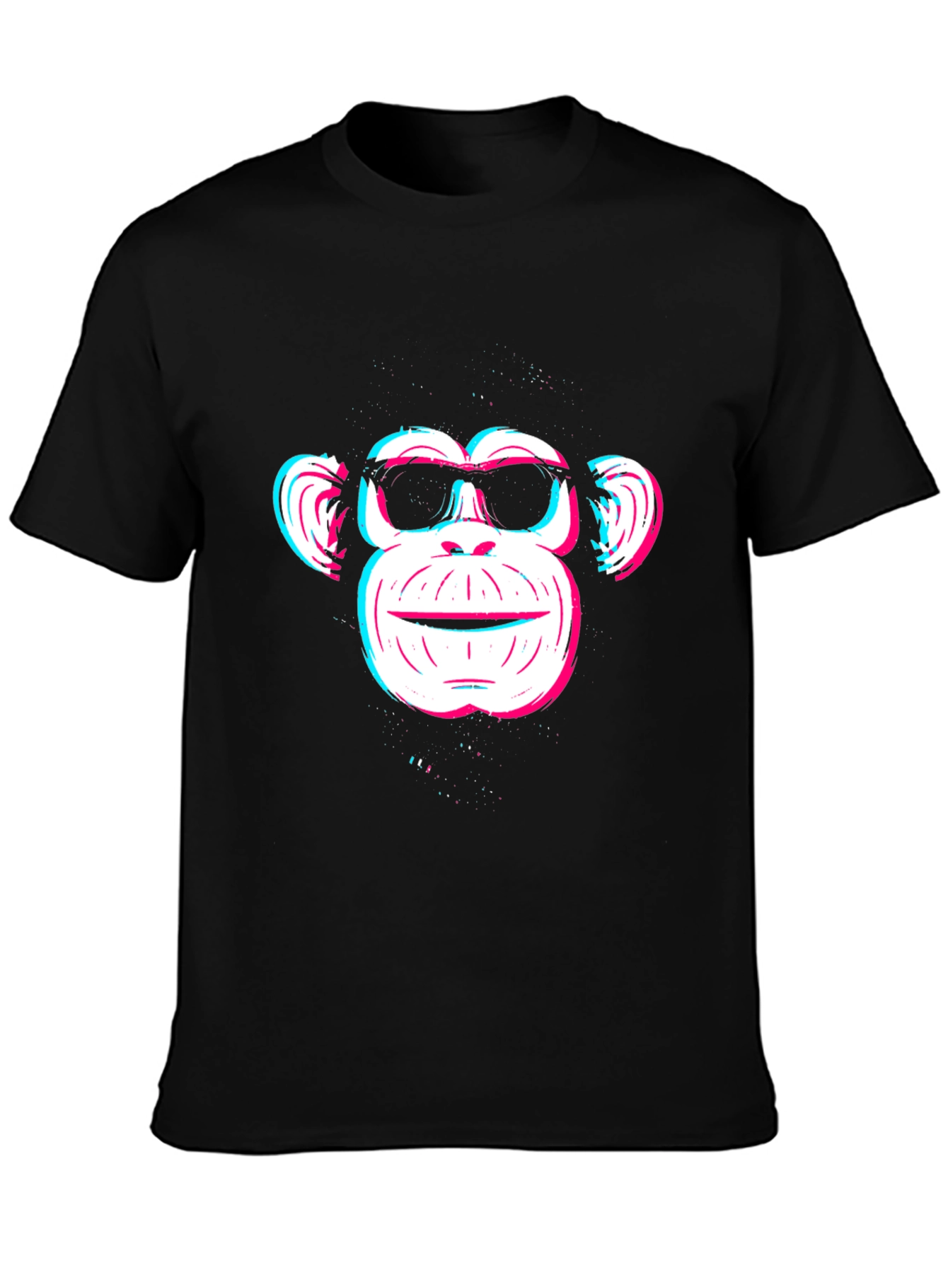 Cool Monkey Graphic Tee - Black Cotton Blend