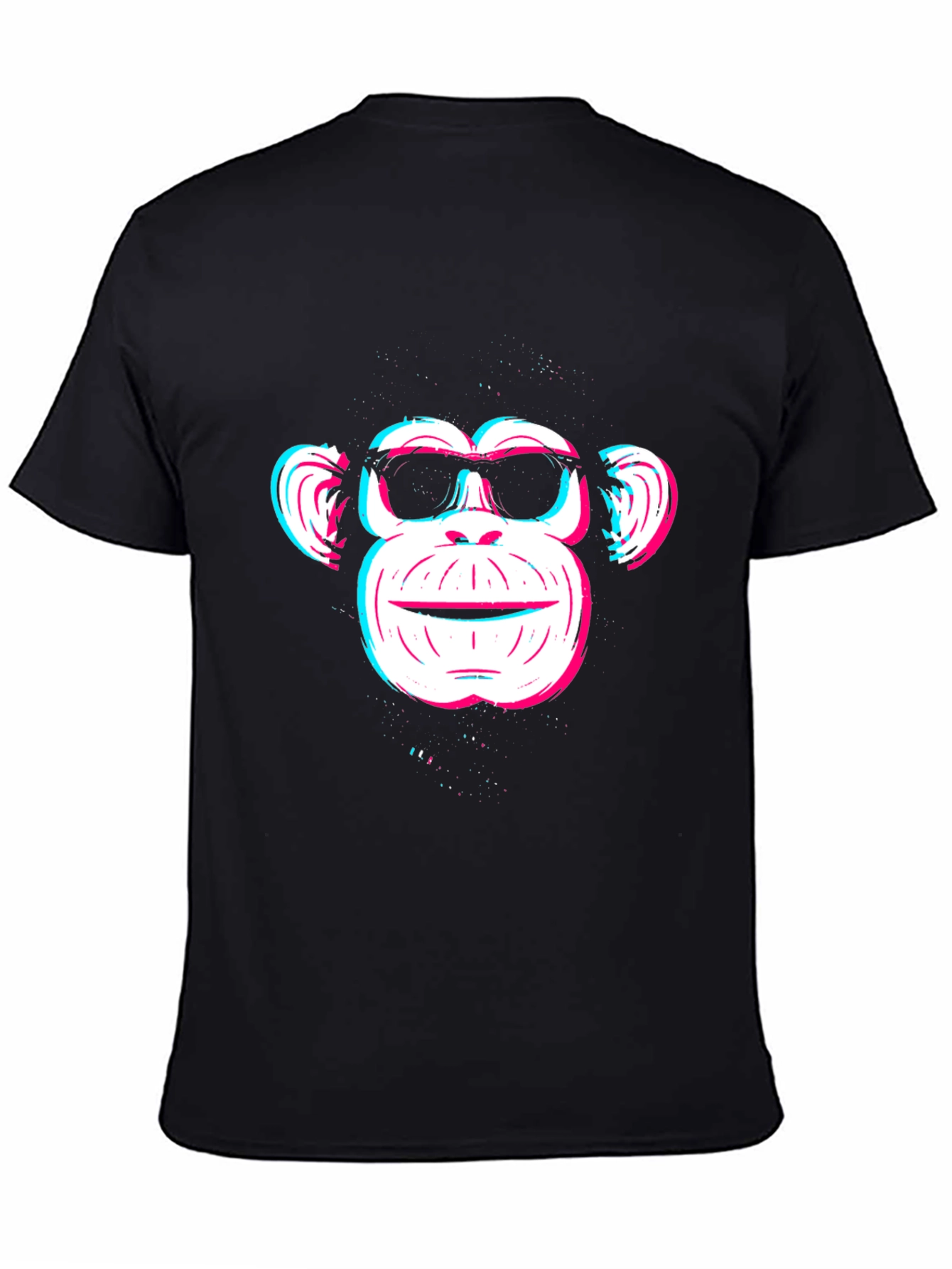 Cool Monkey Graphic Tee - Black Cotton Blend