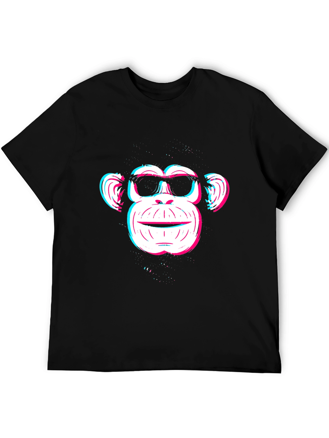 Cool Monkey Graphic Tee - Black Cotton Blend