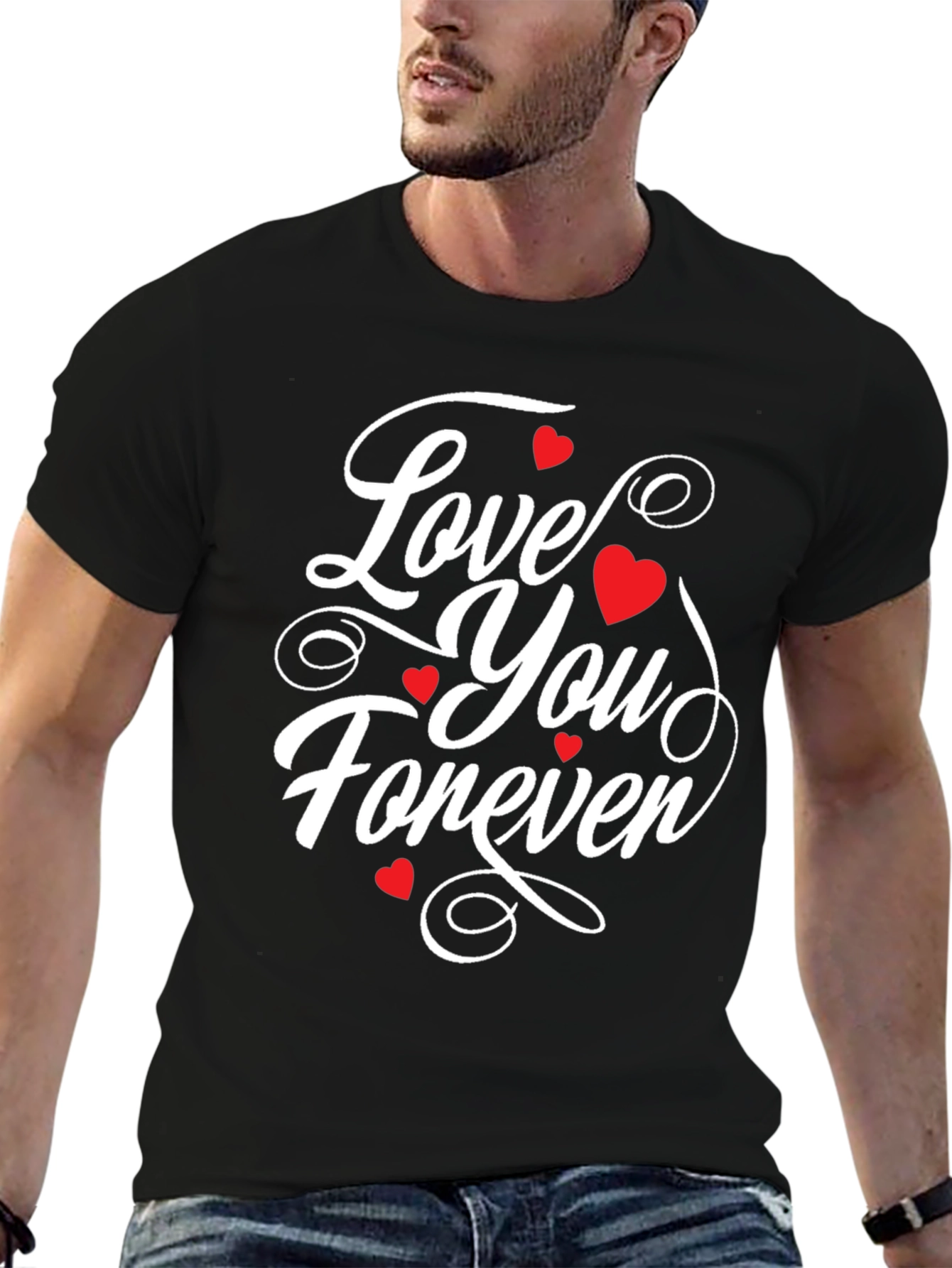 Love You Forever Graphic Tee - Black