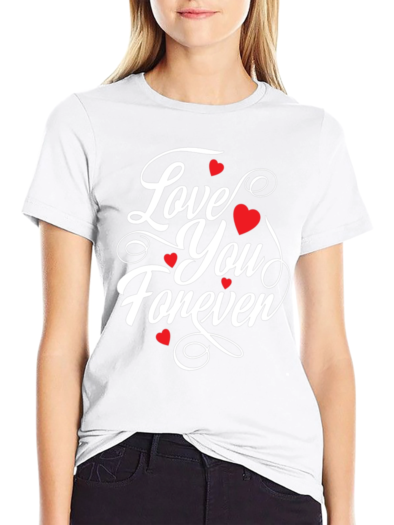 Love You Forever Graphic Tee - Black