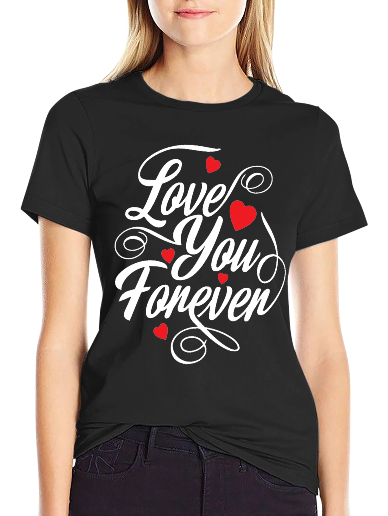Love You Forever Graphic Tee - Black