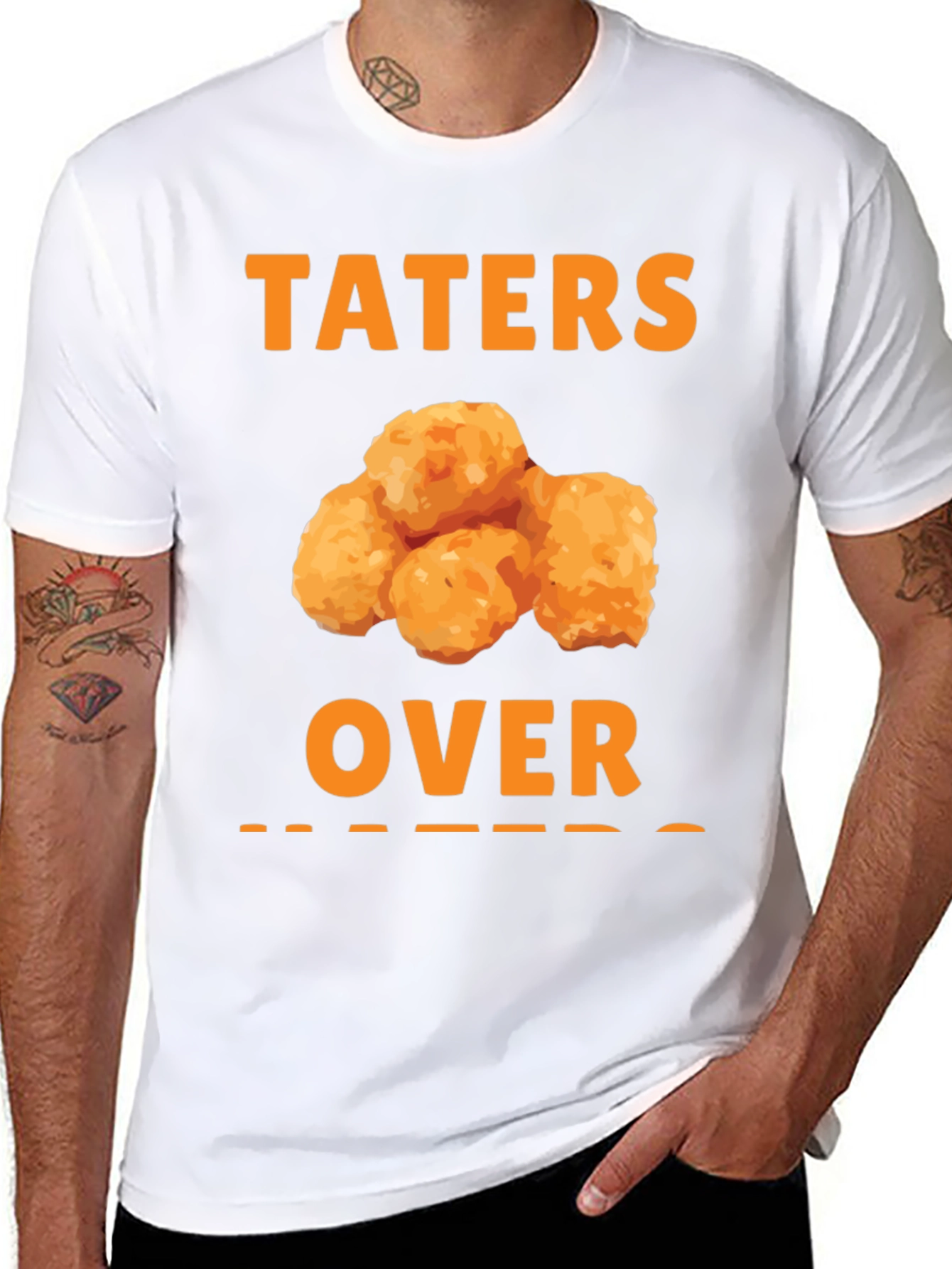 Taters Over Haters T-Shirt - Novelty Foodie Tee