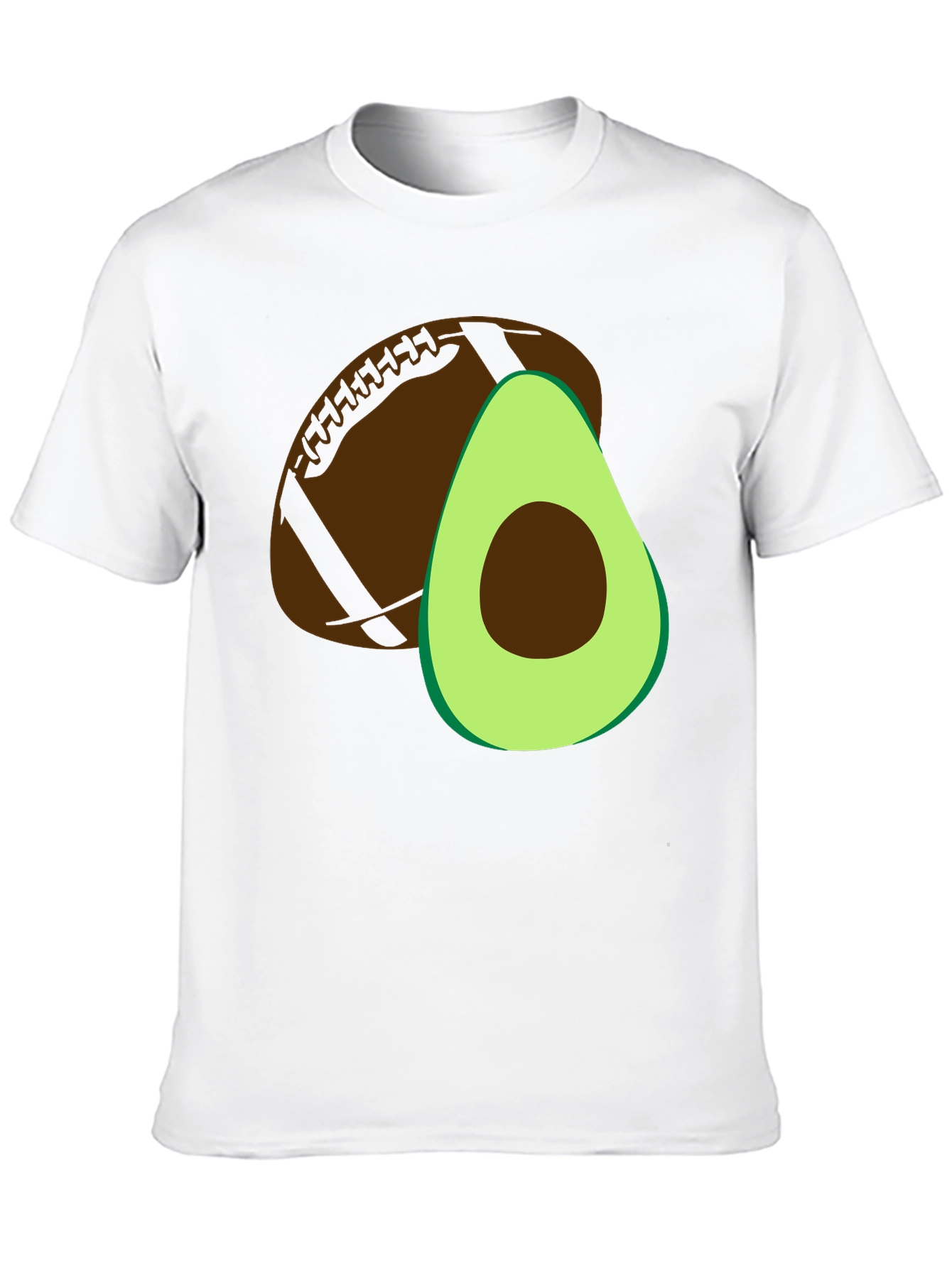 Avocado Football Graphic Tee - Casual Mens T-Shirt