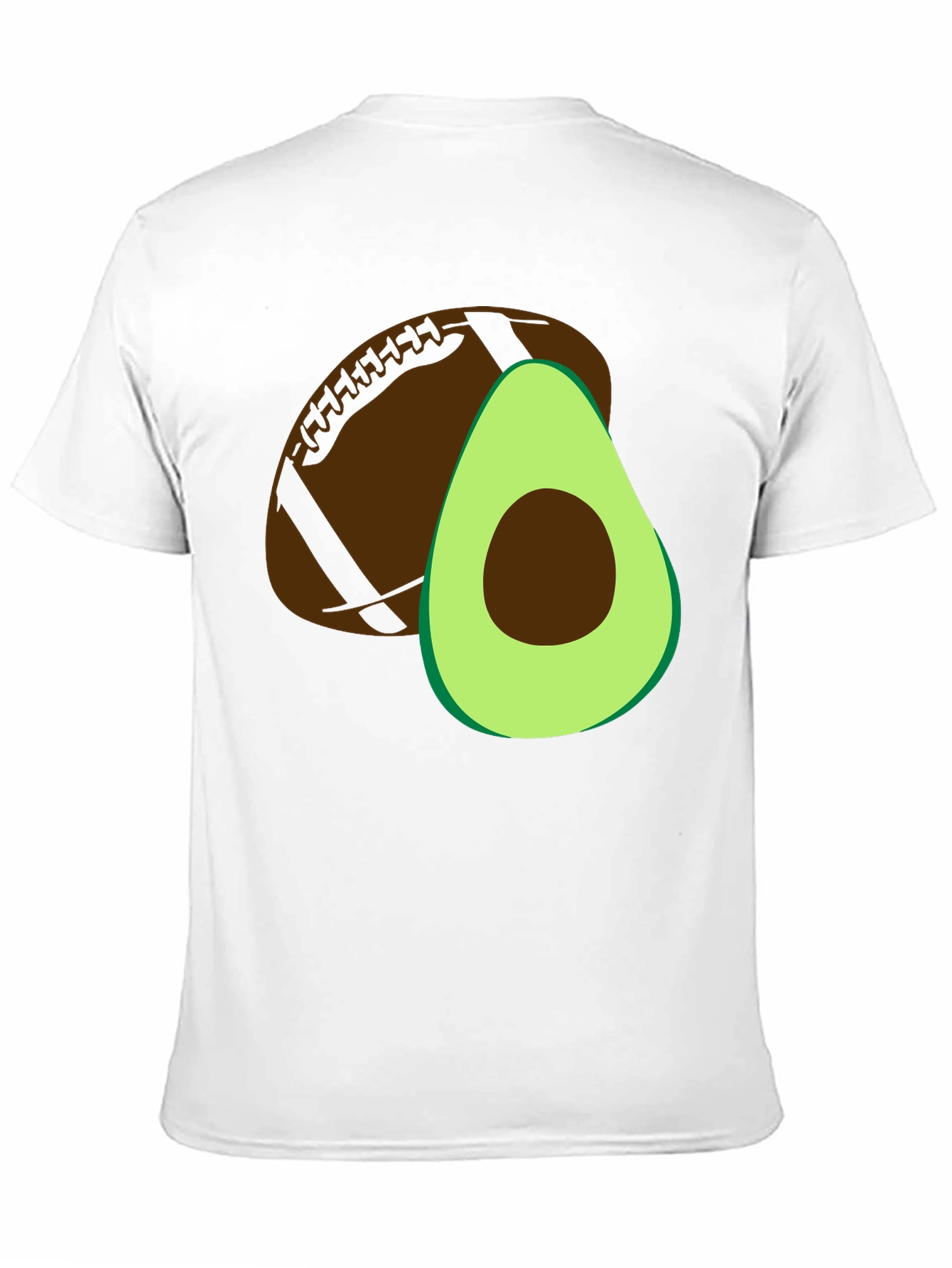 Avocado Football Graphic Tee - Casual Mens T-Shirt