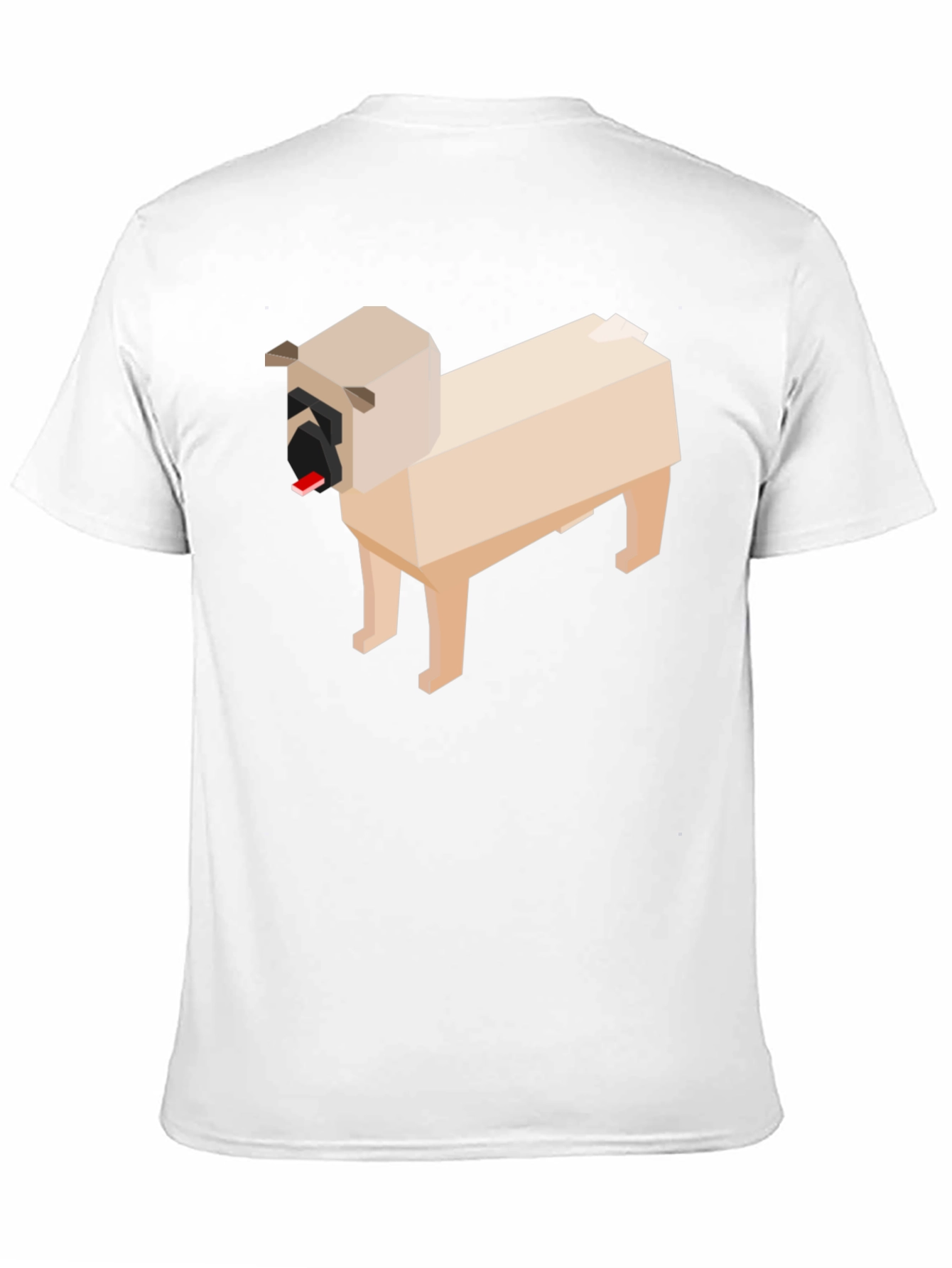 Pixel Art Pug Graphic Tee - Black Cotton