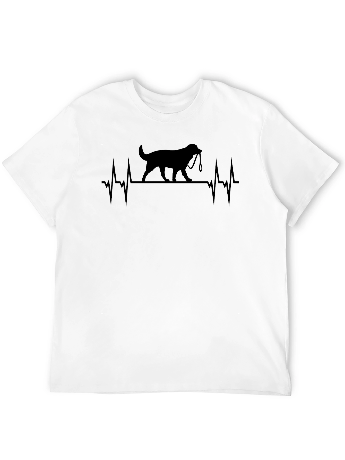 Dog Heartbeat T-Shirt - Black