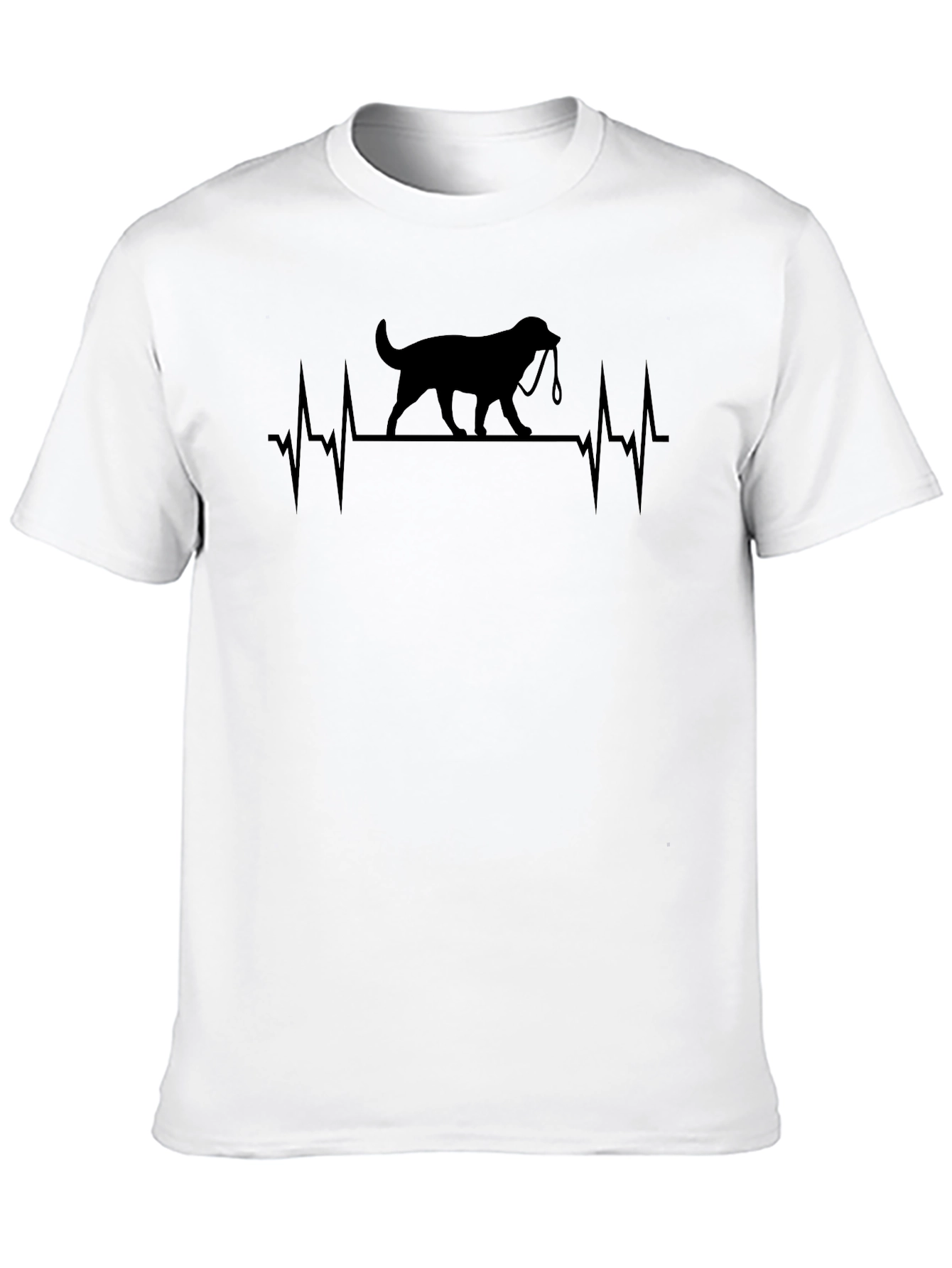 Dog Heartbeat T-Shirt - Black