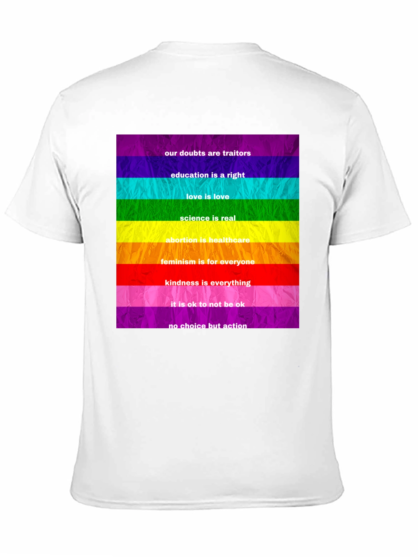Rainbow Pride Slogan T-Shirt