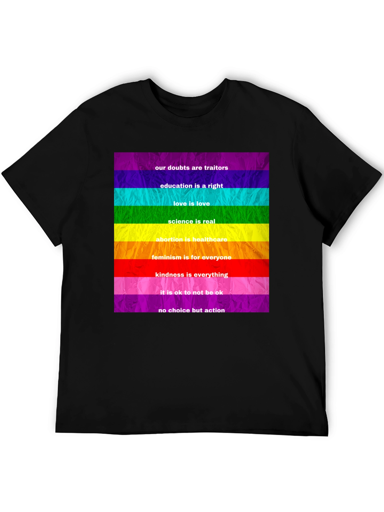 Rainbow Pride Slogan T-Shirt