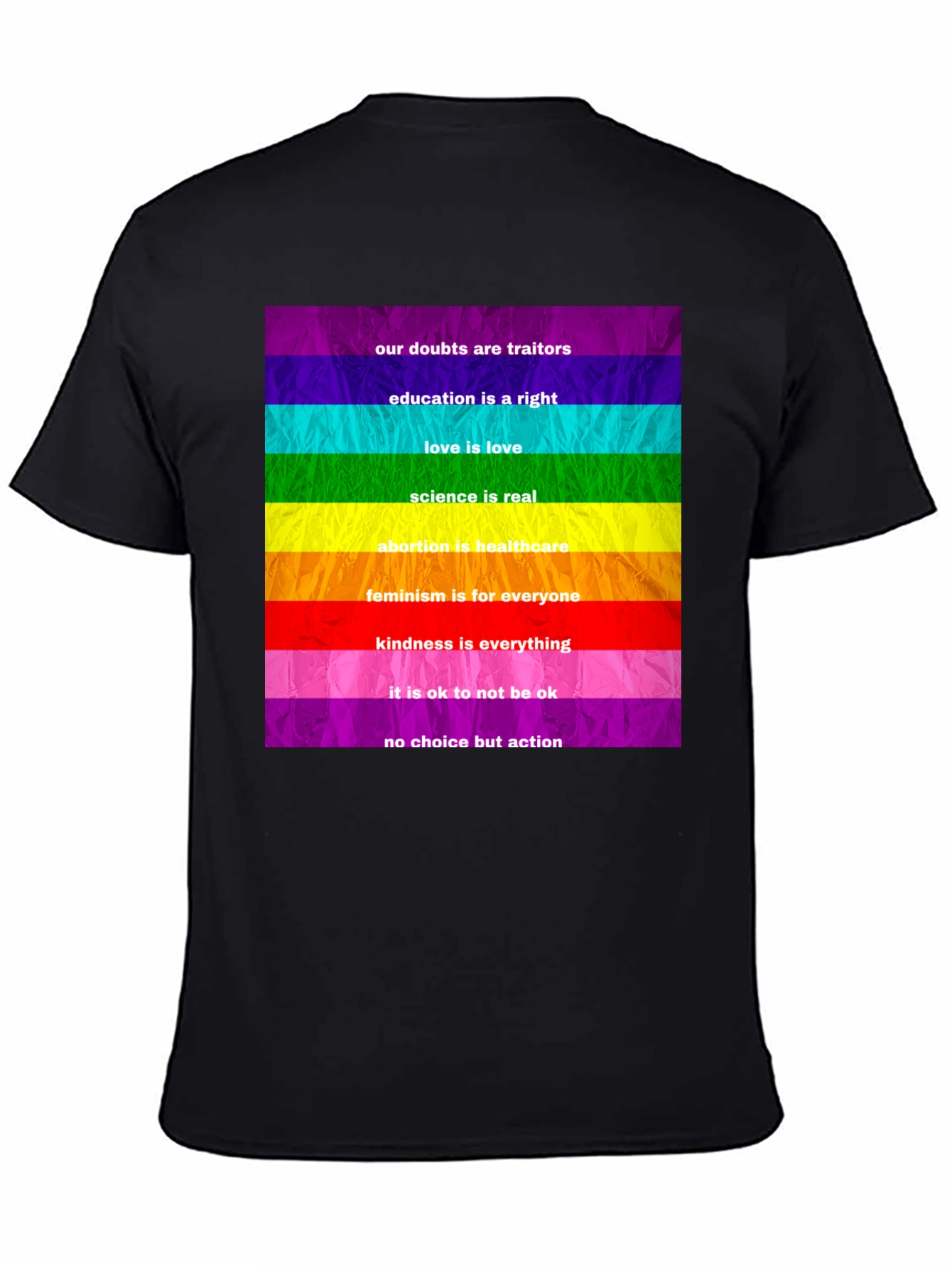 Rainbow Pride Slogan T-Shirt