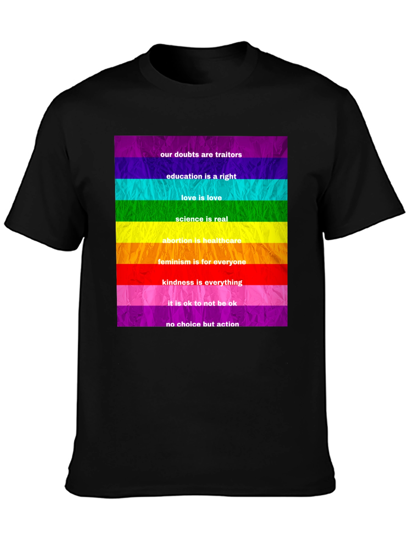Rainbow Pride Slogan T-Shirt