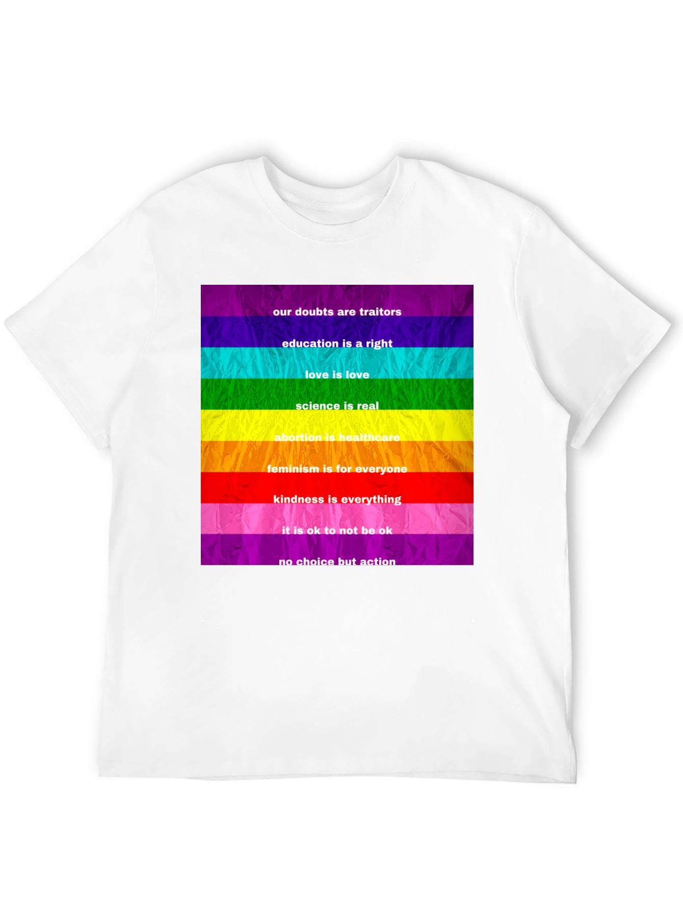 Rainbow Pride Slogan T-Shirt