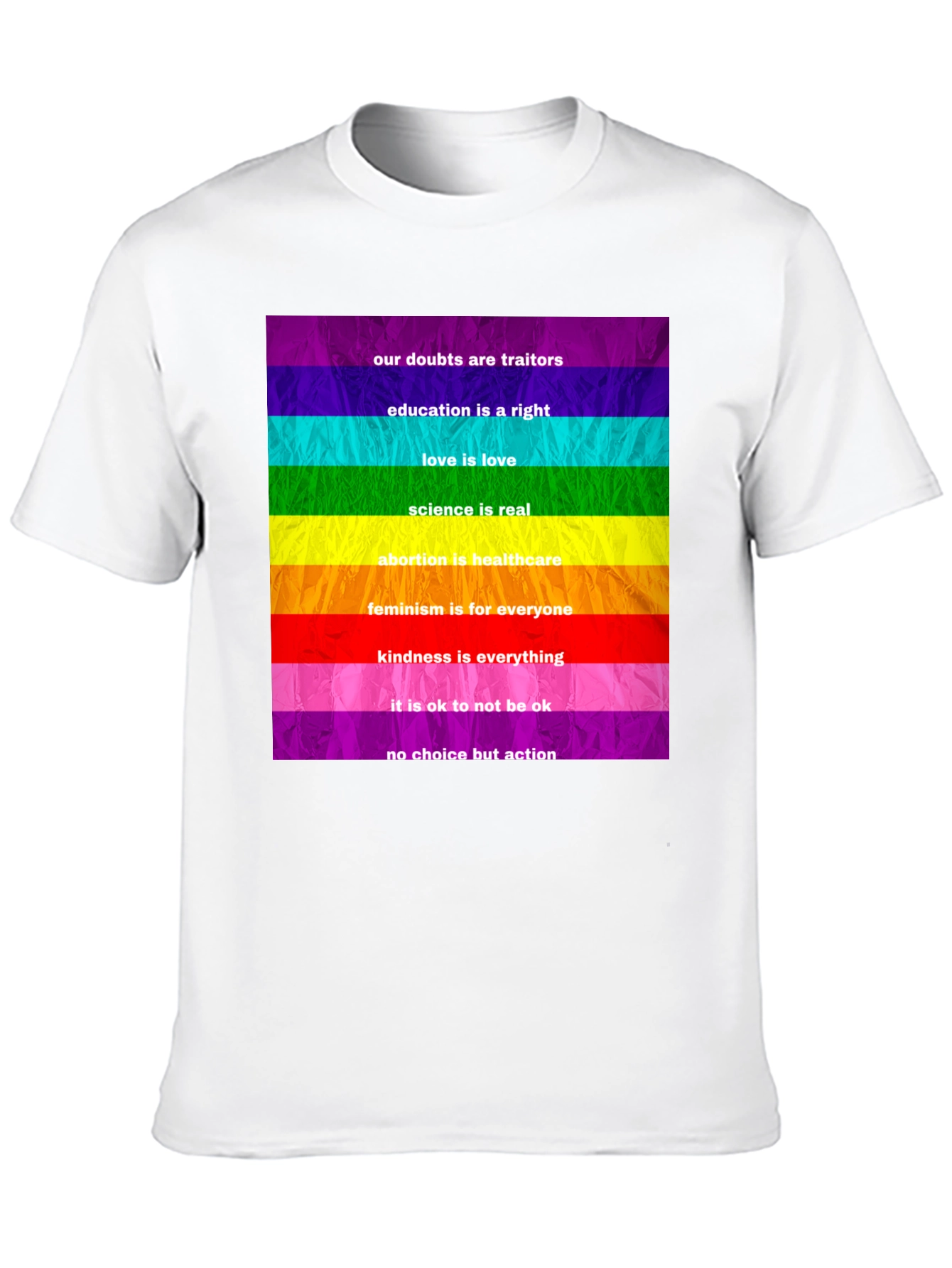 Rainbow Pride Slogan T-Shirt