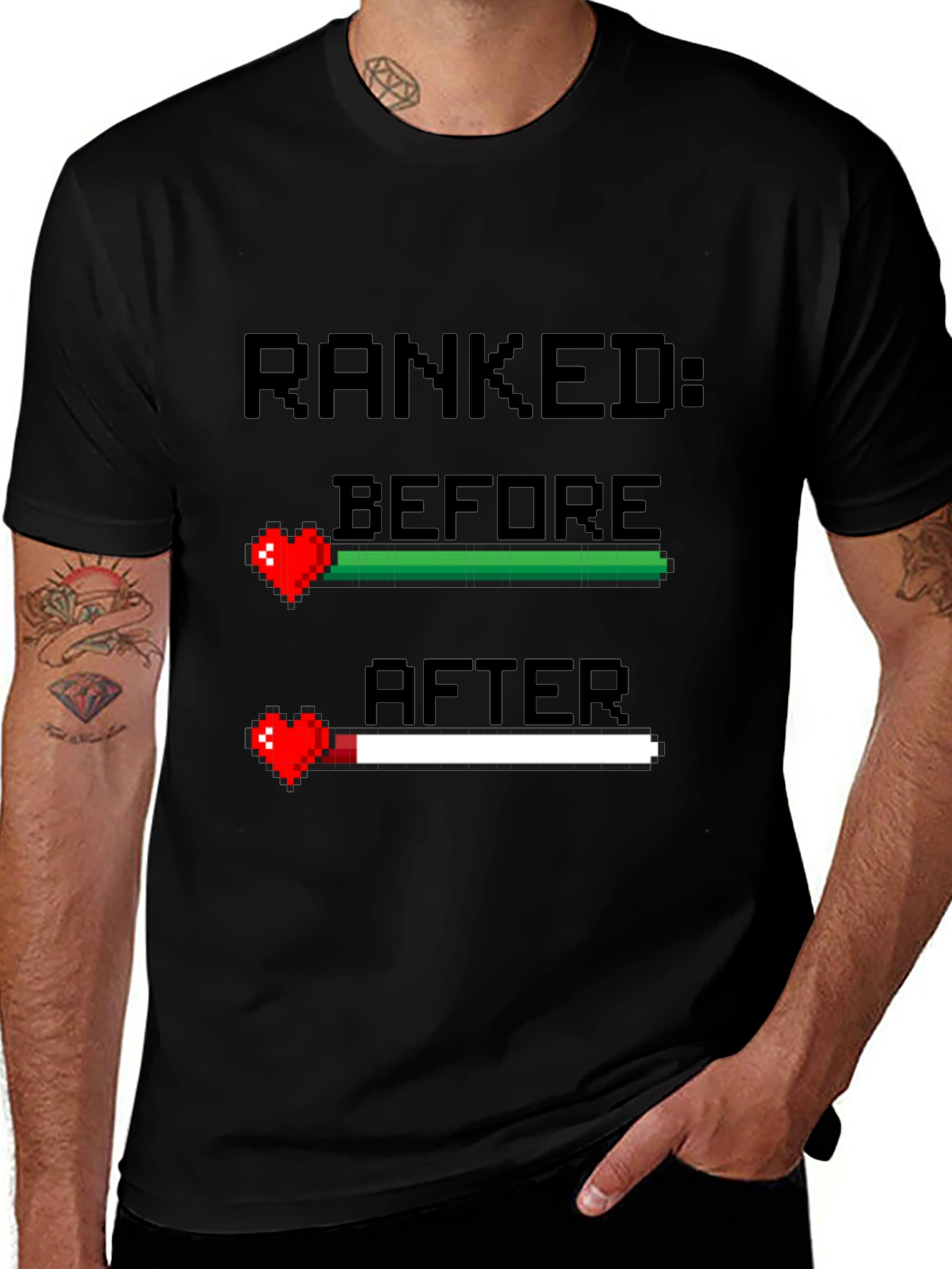 Ranked Before and After Gamer T-Shirt