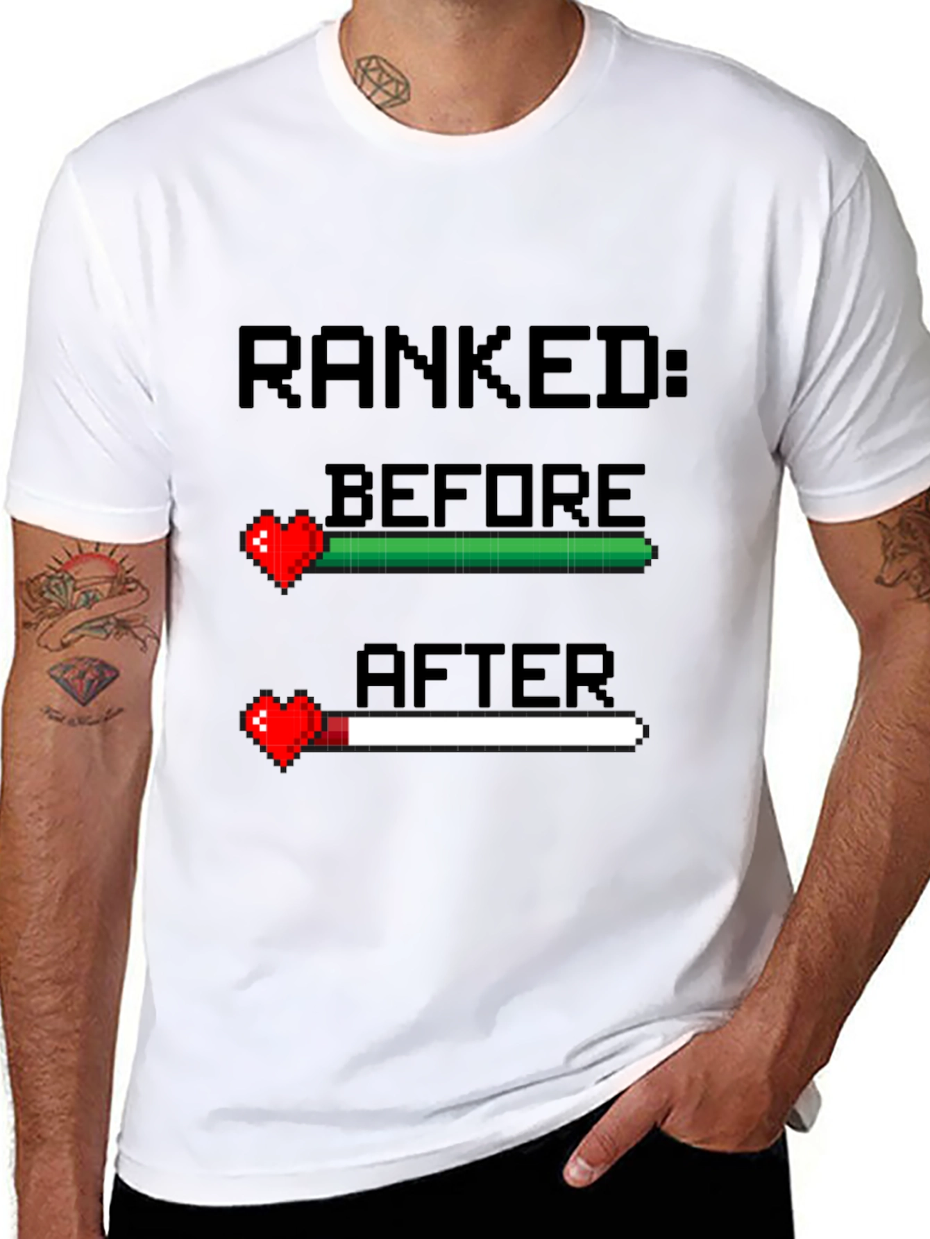 Ranked Before and After Gamer T-Shirt