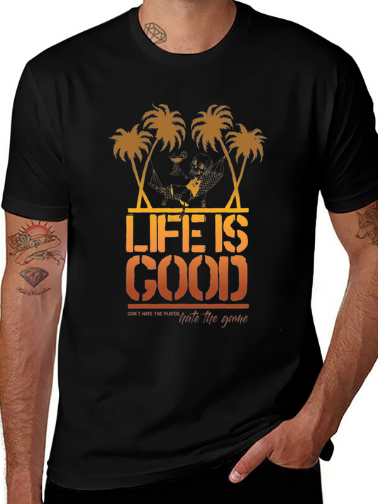 Life is Good Palm Tree Graphic Tee