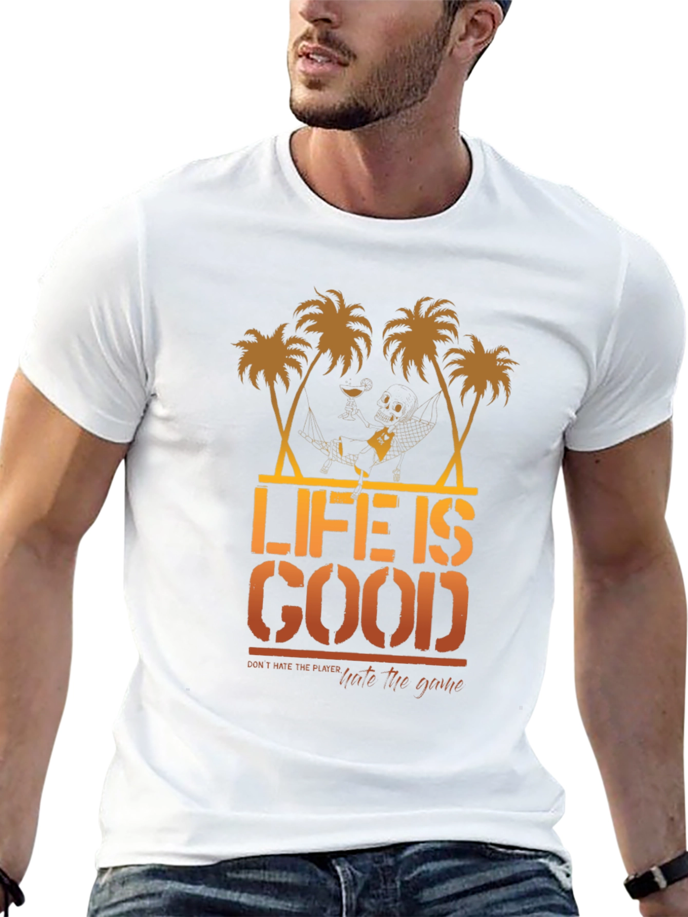 Life is Good Palm Tree Graphic Tee
