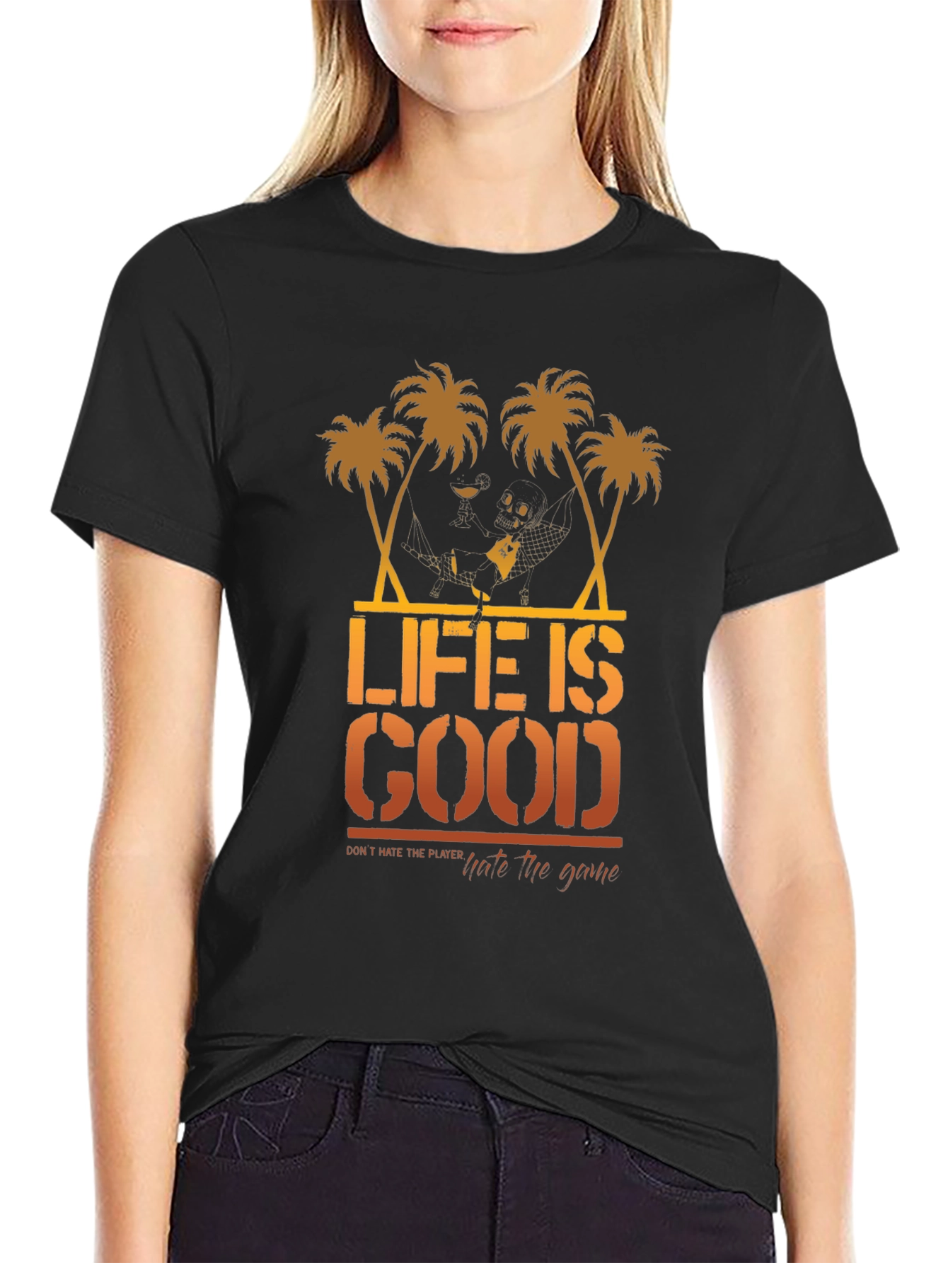 Life is Good Palm Tree Graphic Tee