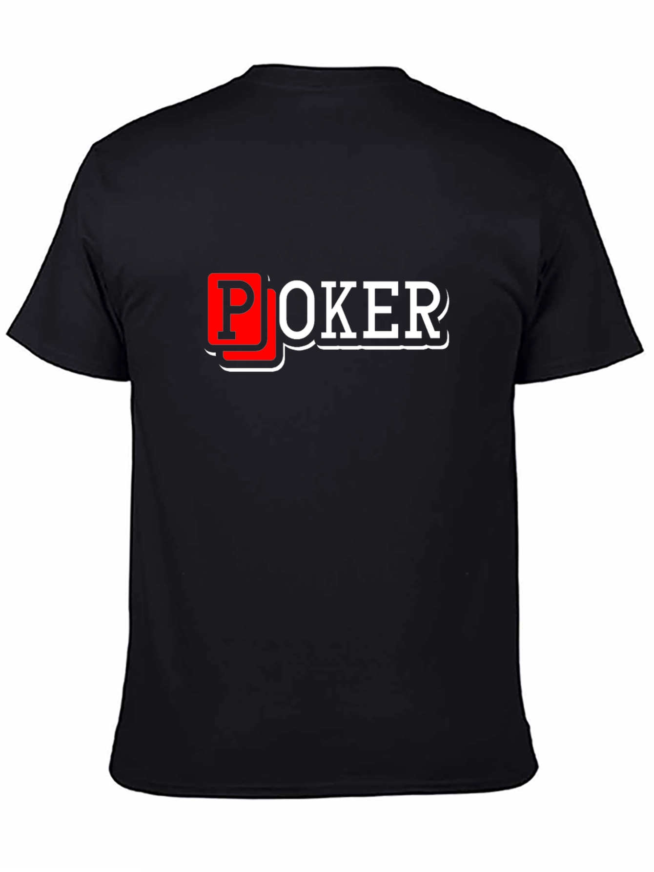 Poker Graphic T-Shirt - Black Cotton Blend