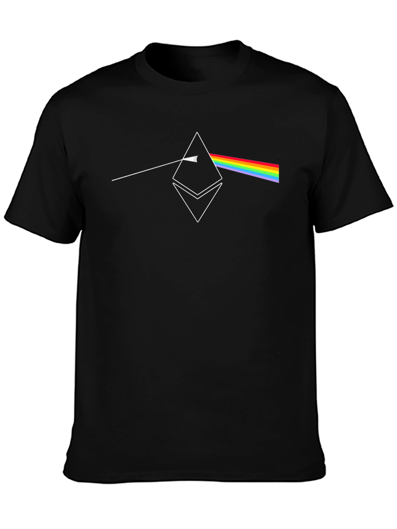 Ethereum Prism T-Shirt - Crypto Rainbow Design