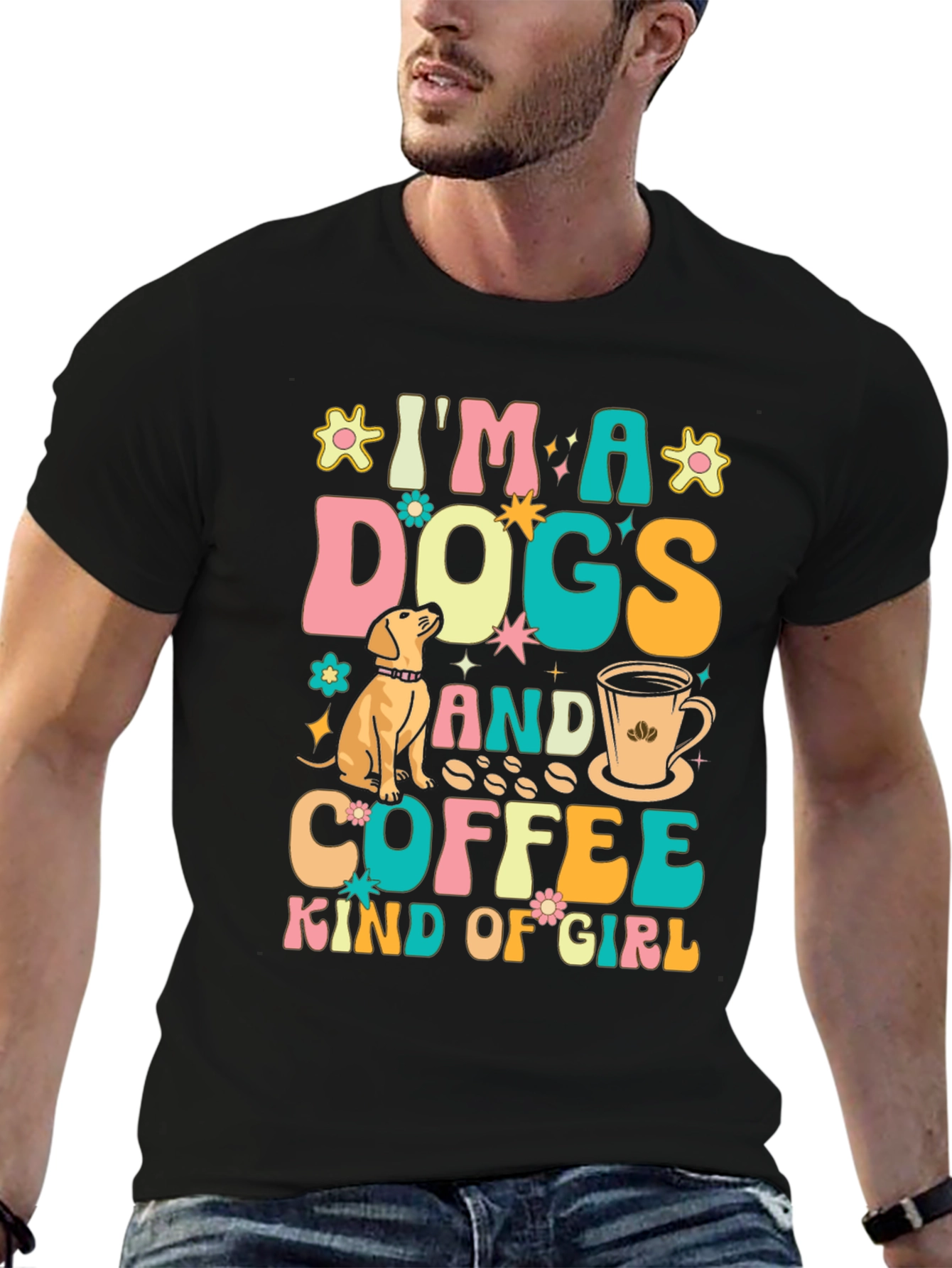 Dogs and Coffee Kind of Girl Graphic Tee