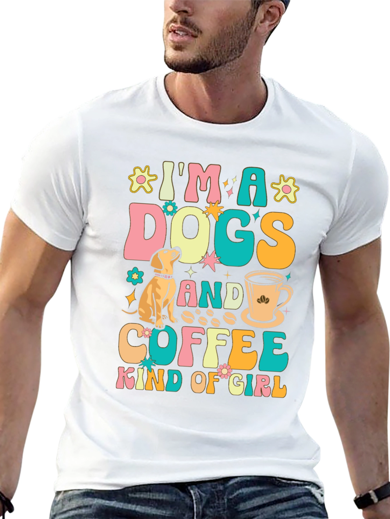 Dogs and Coffee Kind of Girl Graphic Tee