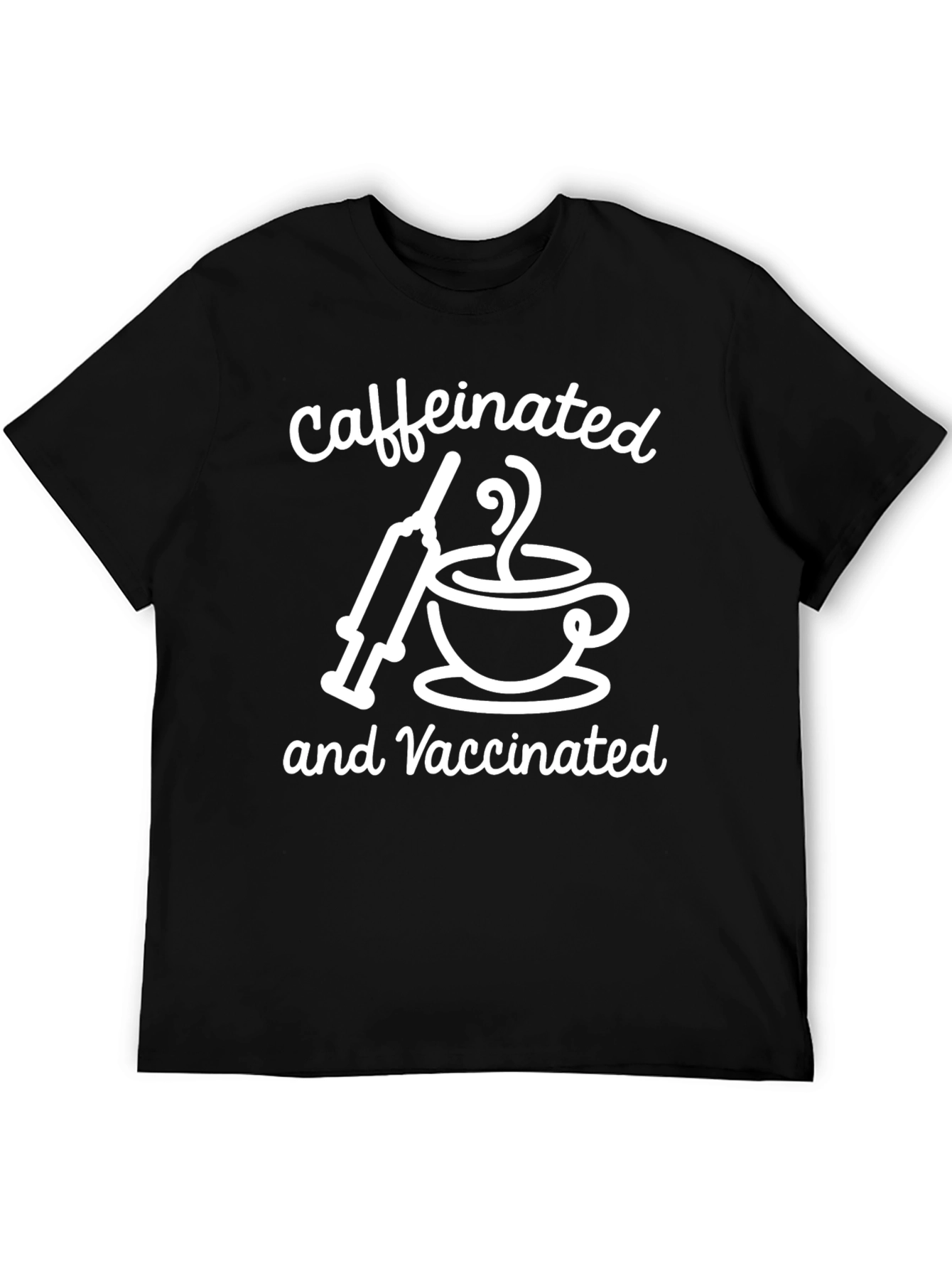 Caffeinated and Vaccinated Graphic T-Shirt
