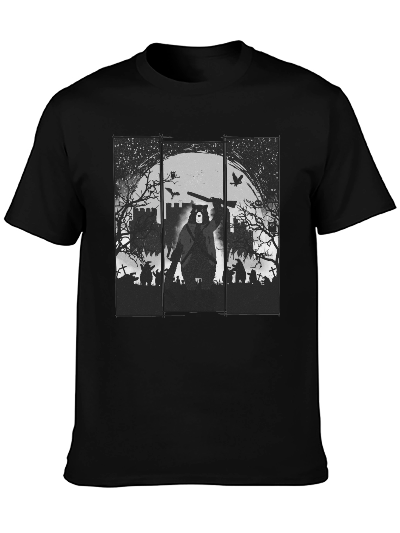 Grizzly Horror T-Shirt - Zombie Bear Design