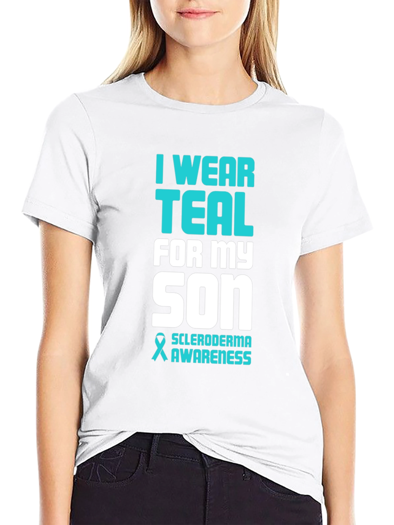 Teal Scleroderma Awareness T-Shirt For My Son
