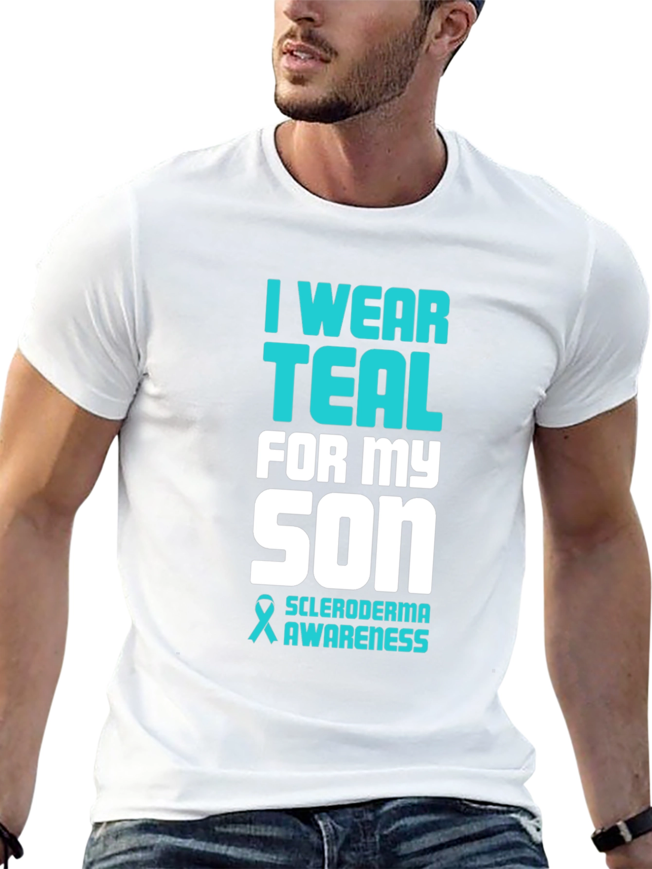 Teal Scleroderma Awareness T-Shirt For My Son
