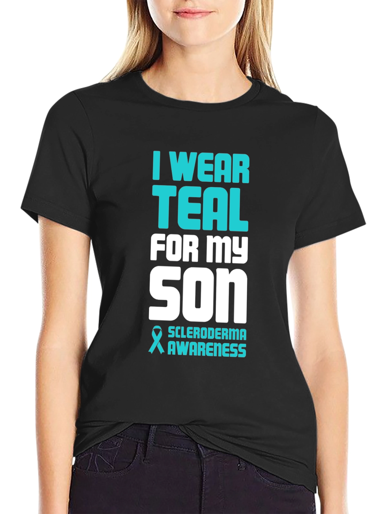 Teal Scleroderma Awareness T-Shirt For My Son