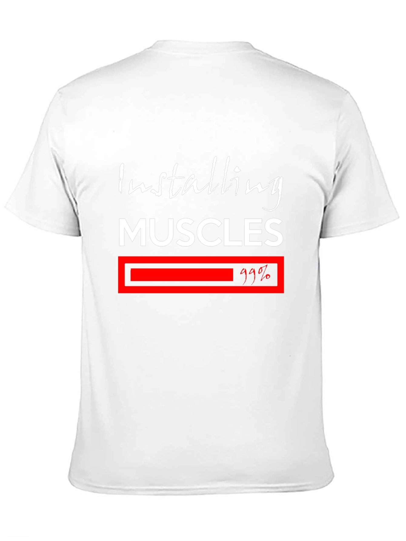 Installing Muscles T-Shirt - Funny Workout Gym Tee