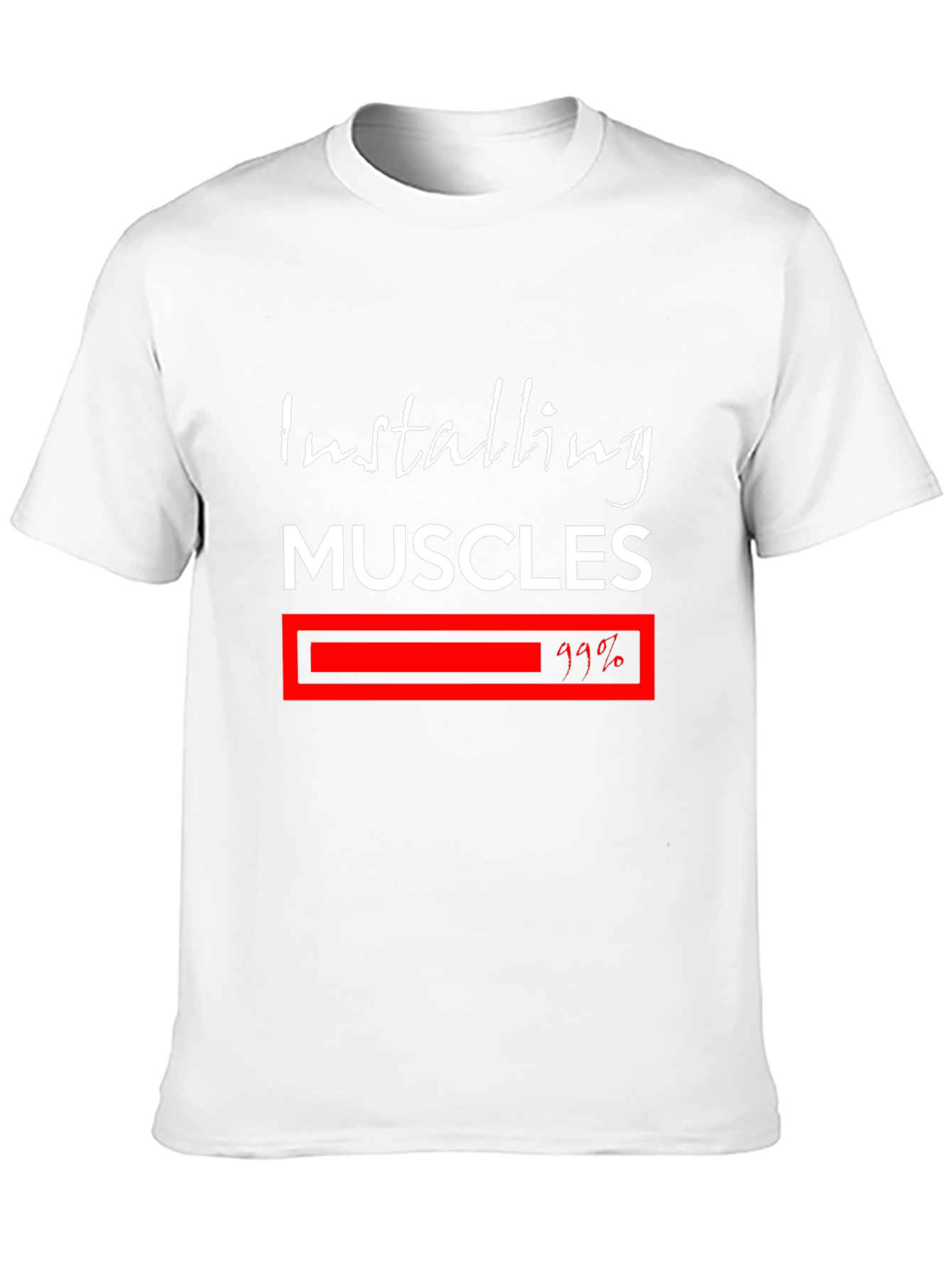 Installing Muscles T-Shirt - Funny Workout Gym Tee