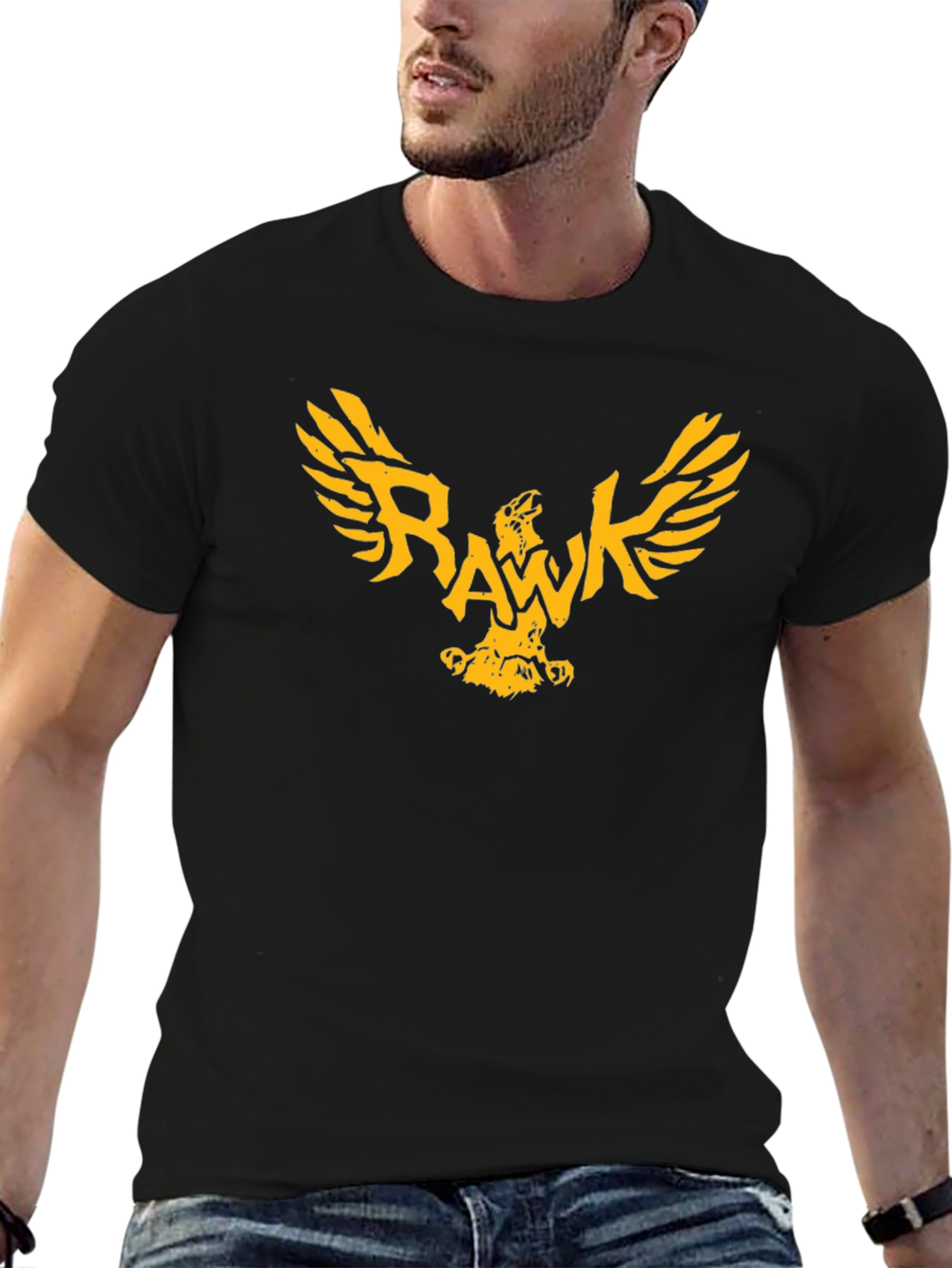 RAAWK Eagle Graphic Black T-Shirt