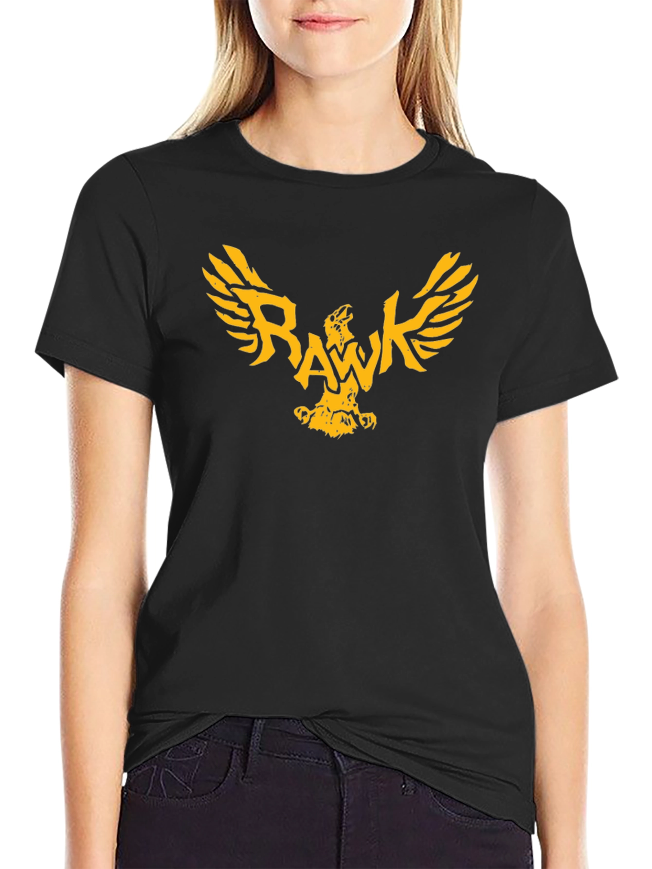 RAAWK Eagle Graphic Black T-Shirt