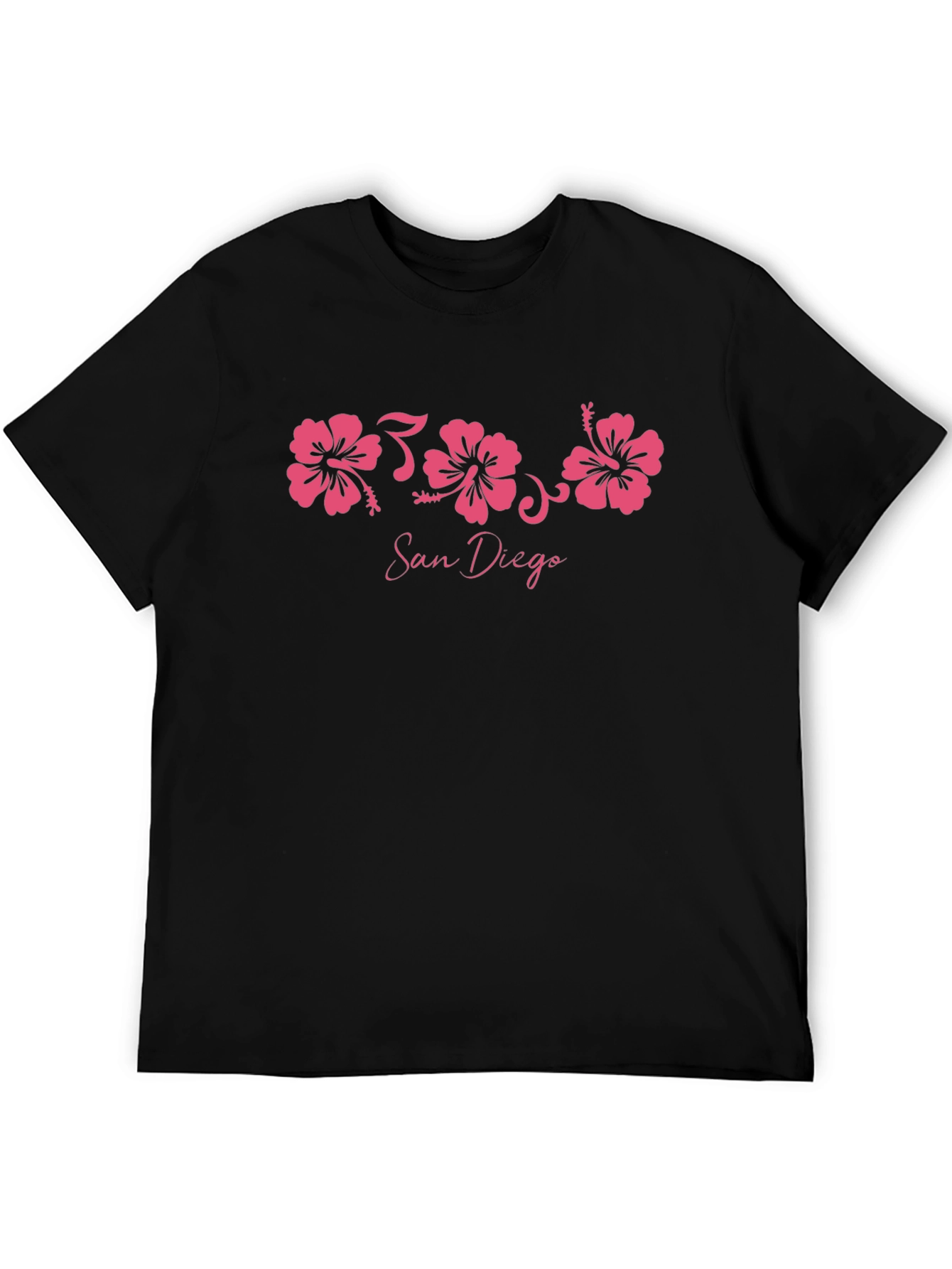 San Diego Hibiscus Black T-Shirt