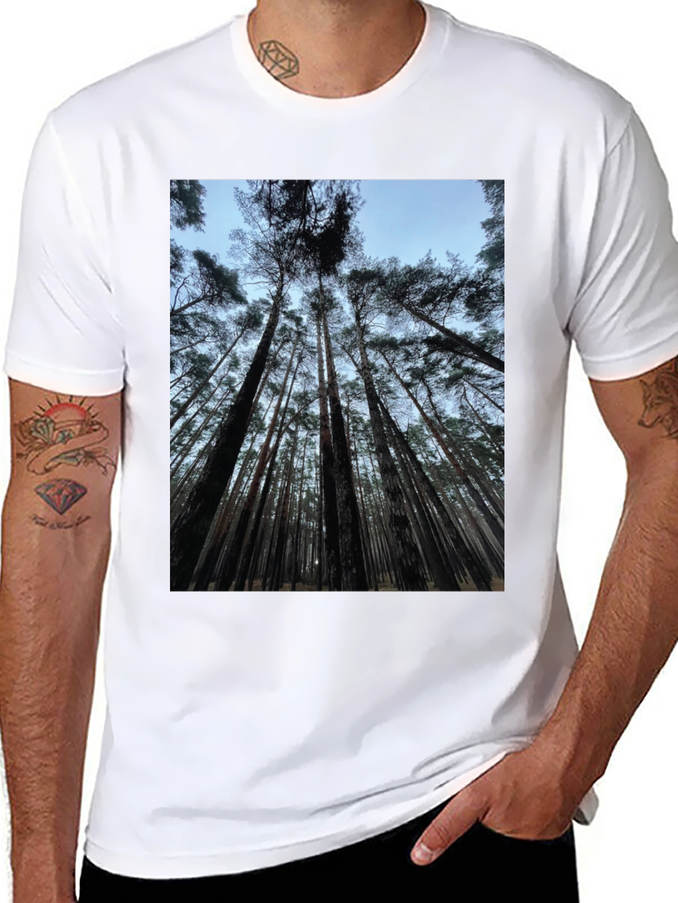Forest Canopy Black T-Shirt