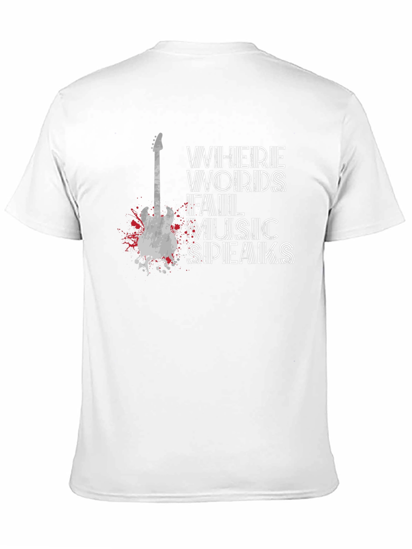 Music Speaks Graphic T-Shirt - Black Cotton Tee