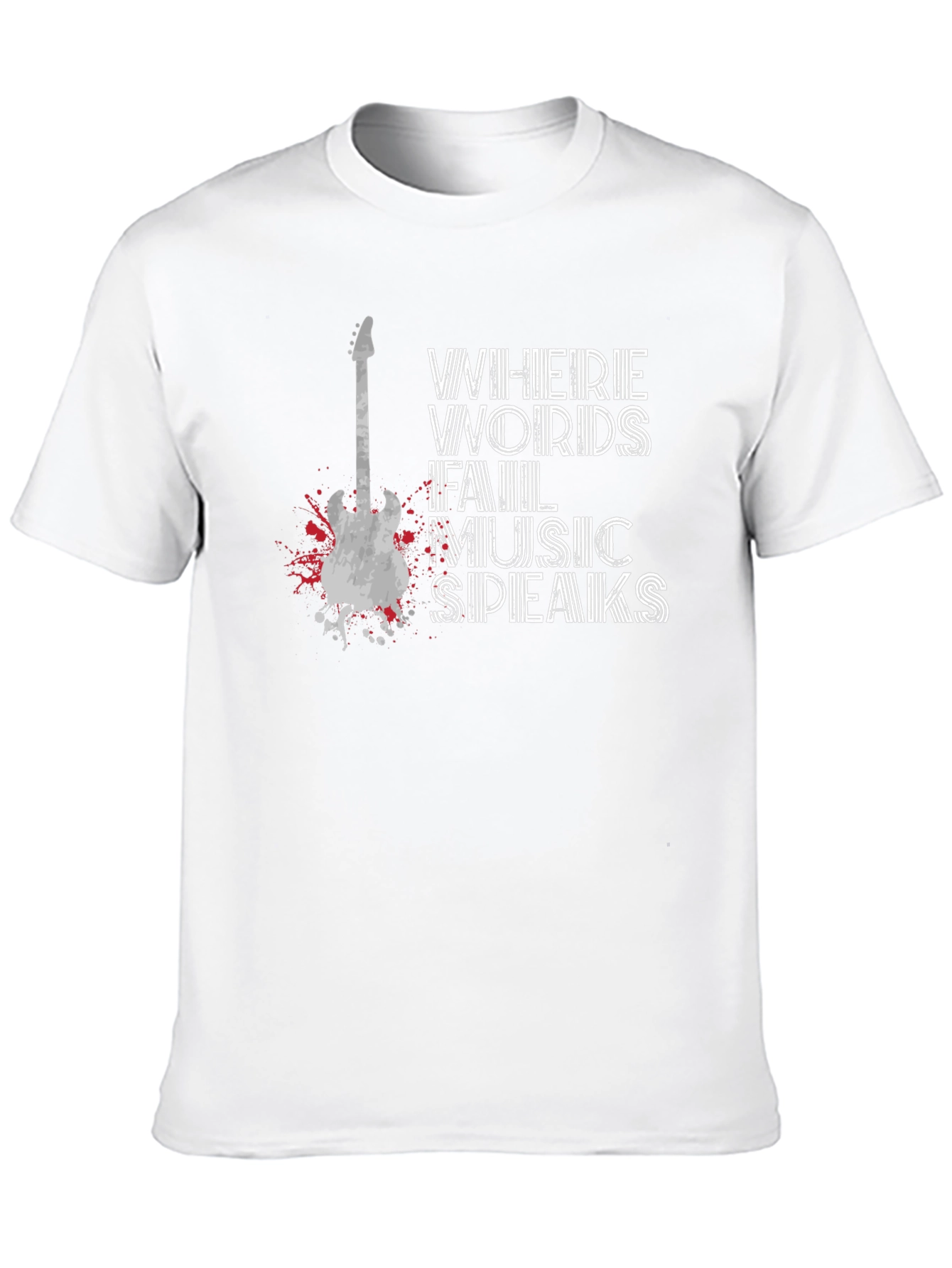 Music Speaks Graphic T-Shirt - Black Cotton Tee