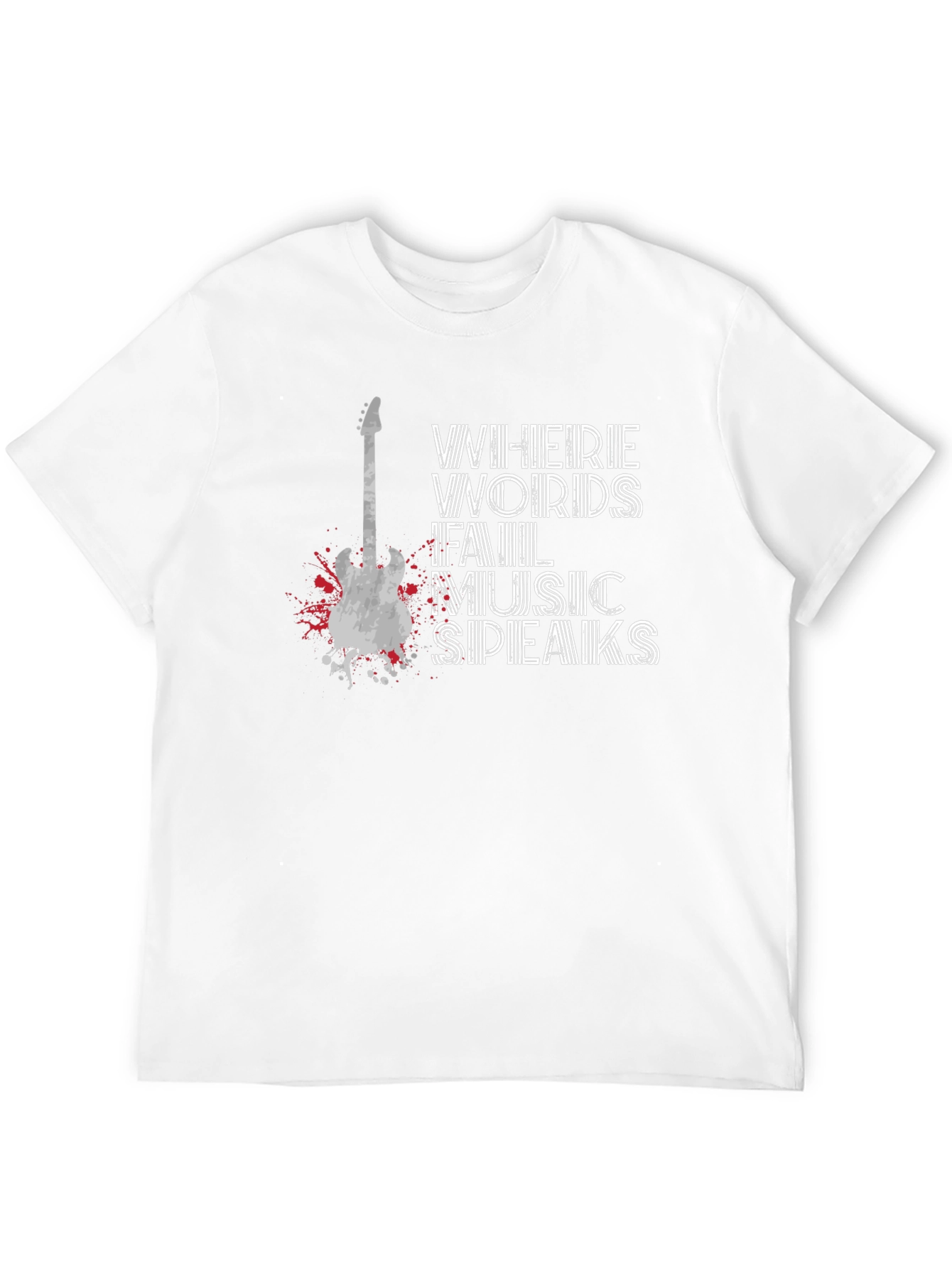 Music Speaks Graphic T-Shirt - Black Cotton Tee