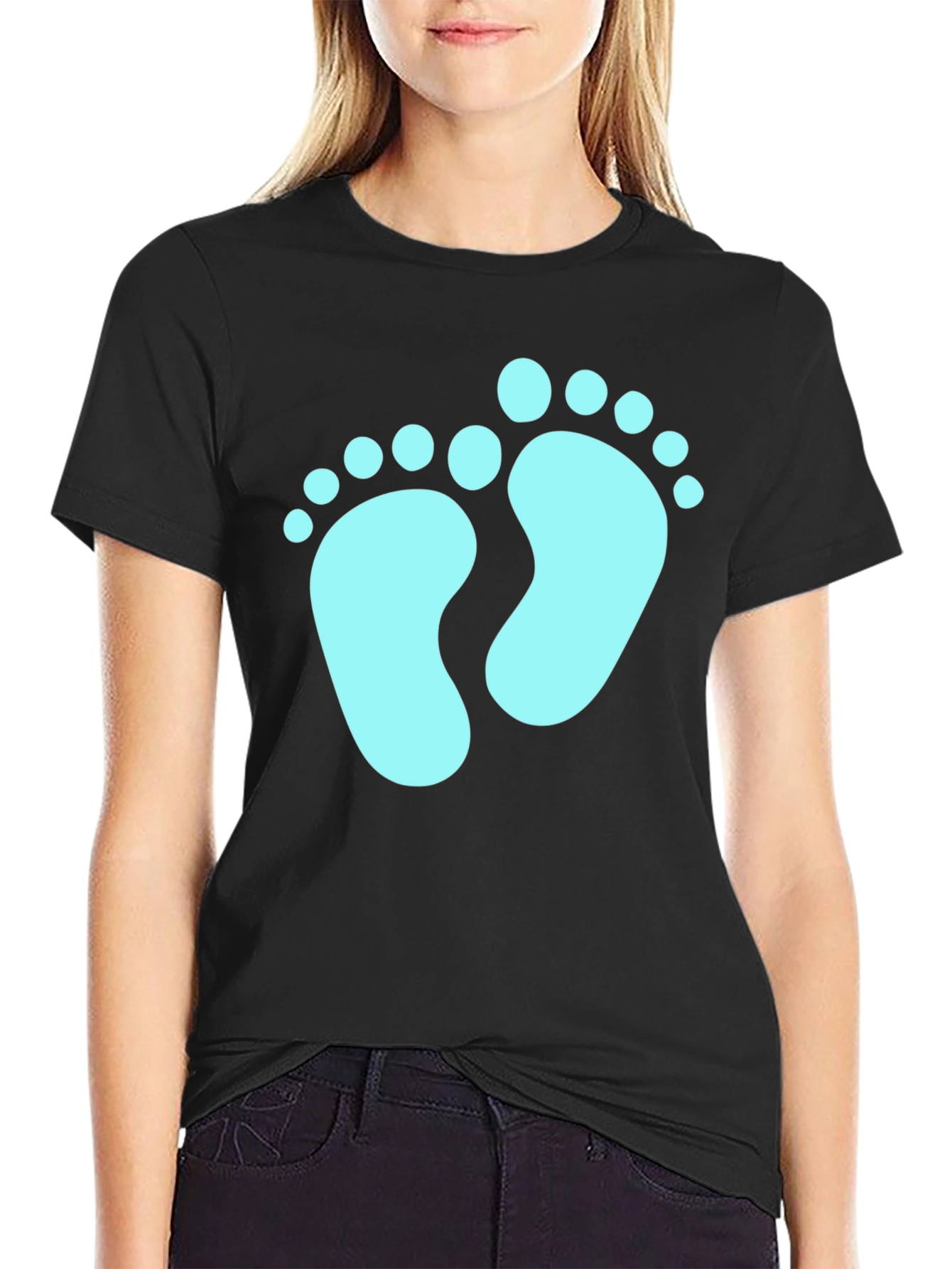 Baby Feet Graphic Tee - New Parent T-Shirt