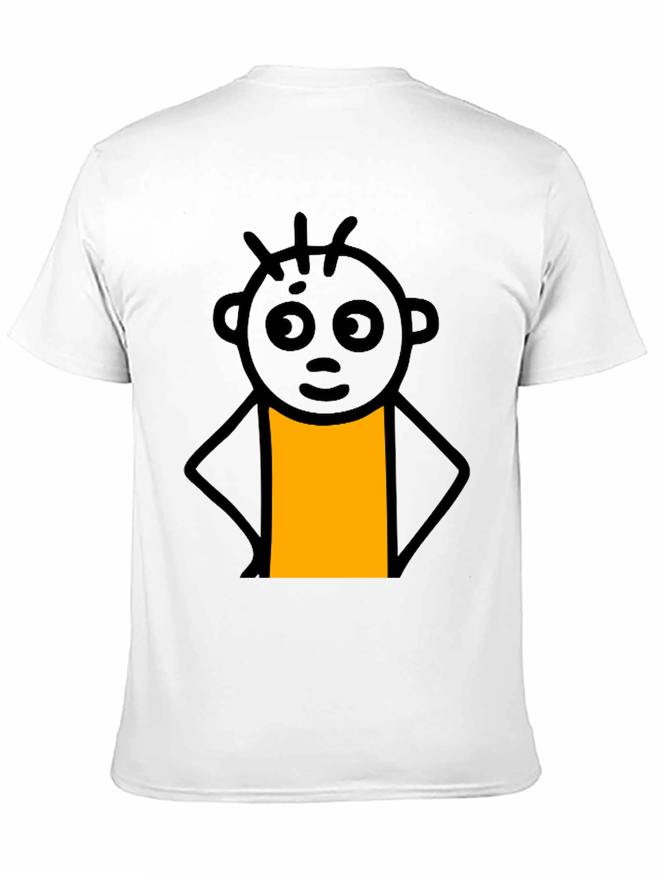 Funny Stick Figure Graphic Tee - Casual Black T-Shirt