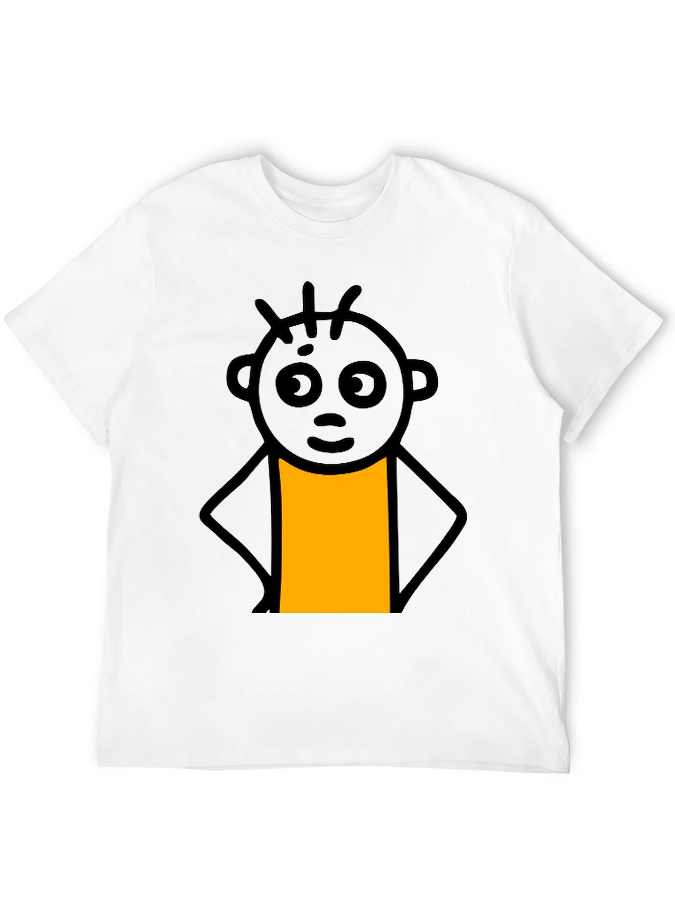 Funny Stick Figure Graphic Tee - Casual Black T-Shirt