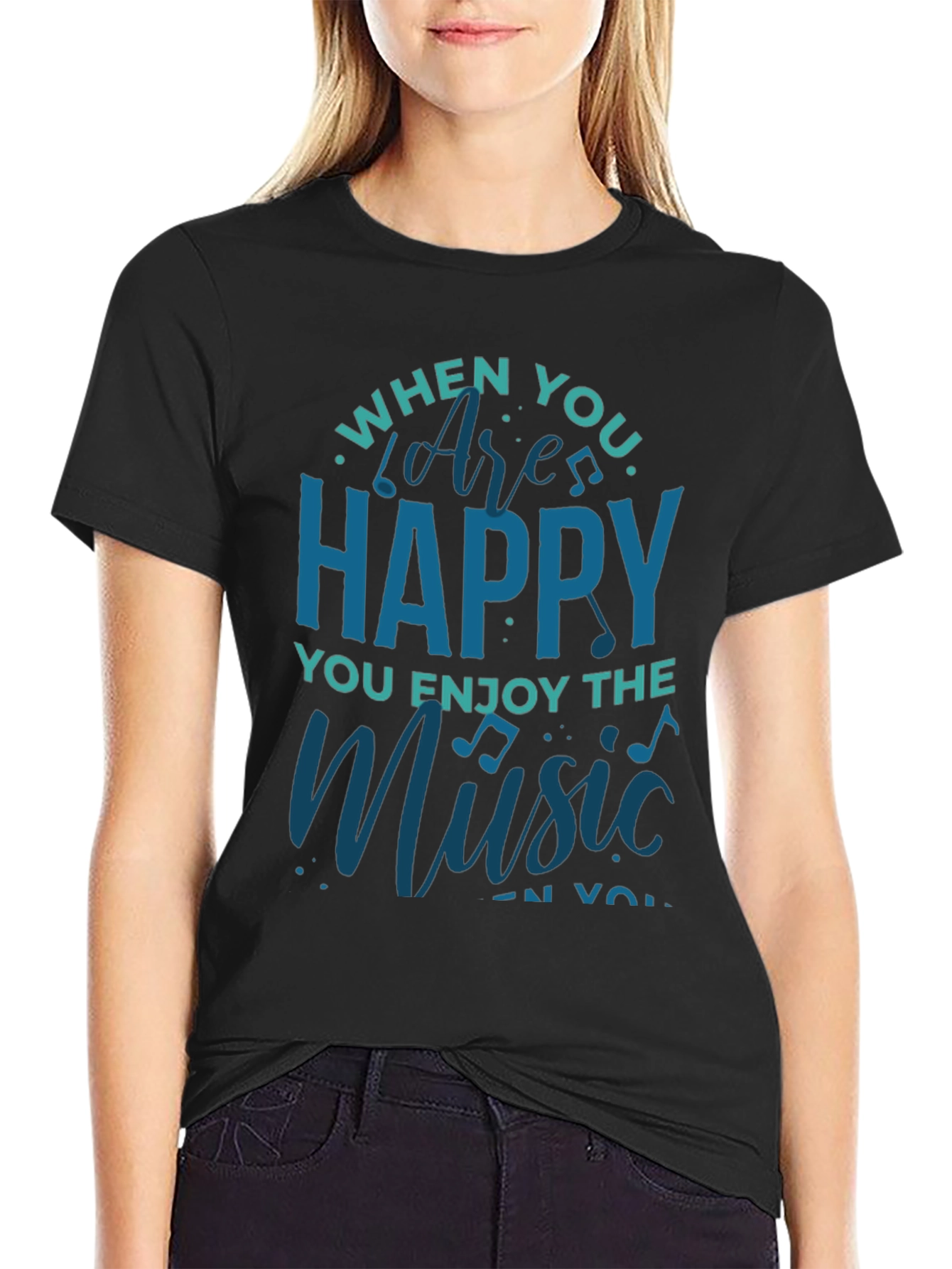 Music Lover Graphic Tee - When Youre Happy