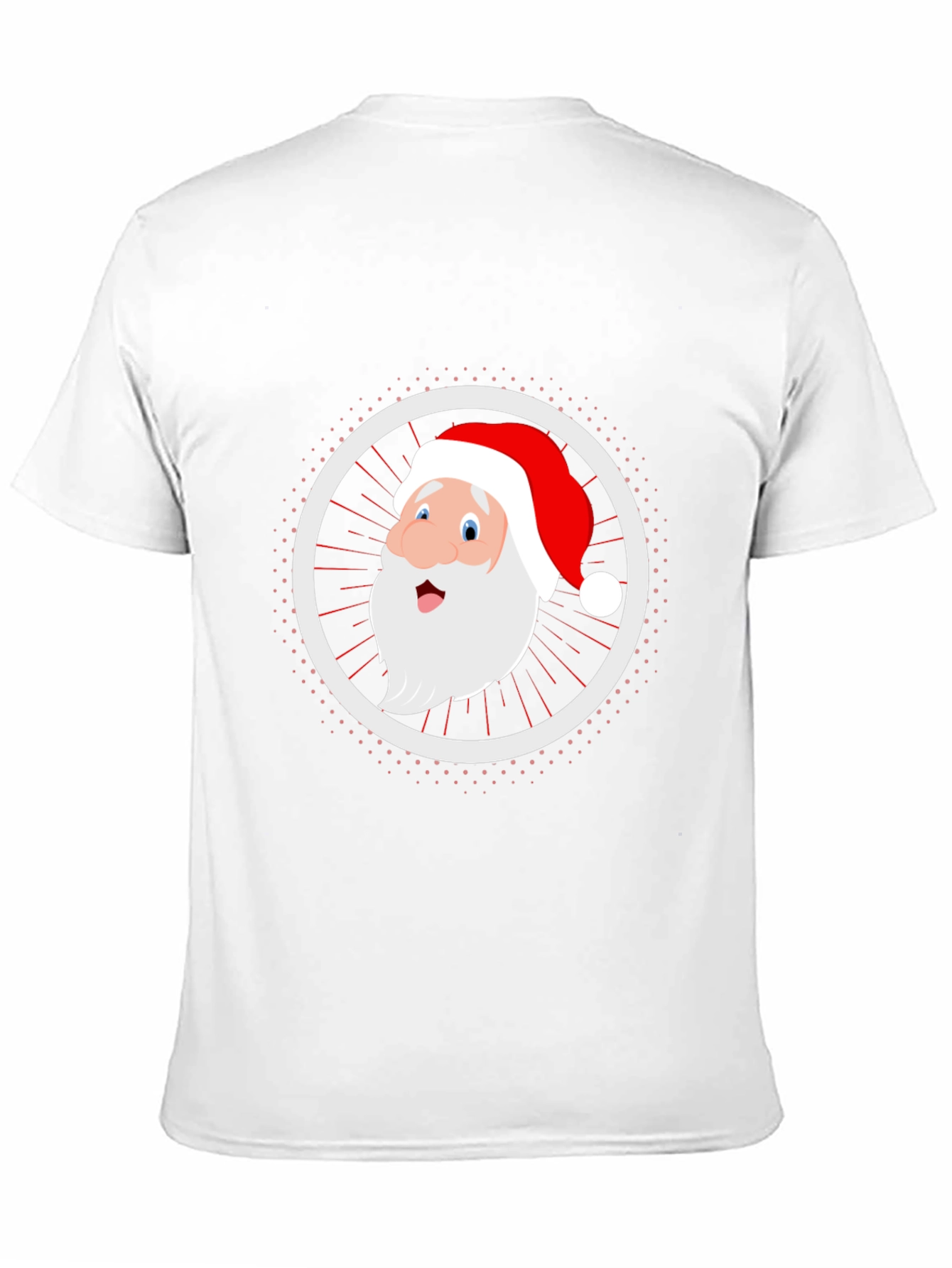 Festive Santa Graphic Tee - Black Cotton Blend